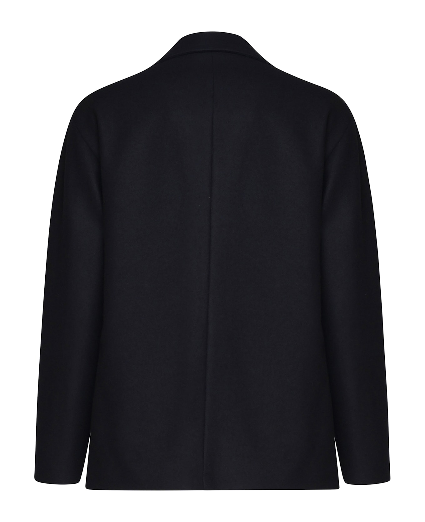 Hevò Ortolini Virgin Wool And Cotton Blend Jacket - Blue