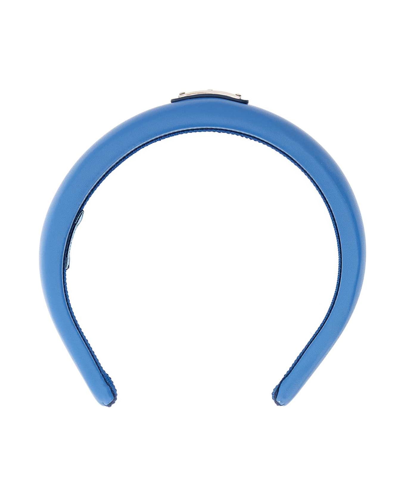 Prada Cerulean Blue Nappa Leather Hairband - ONDA