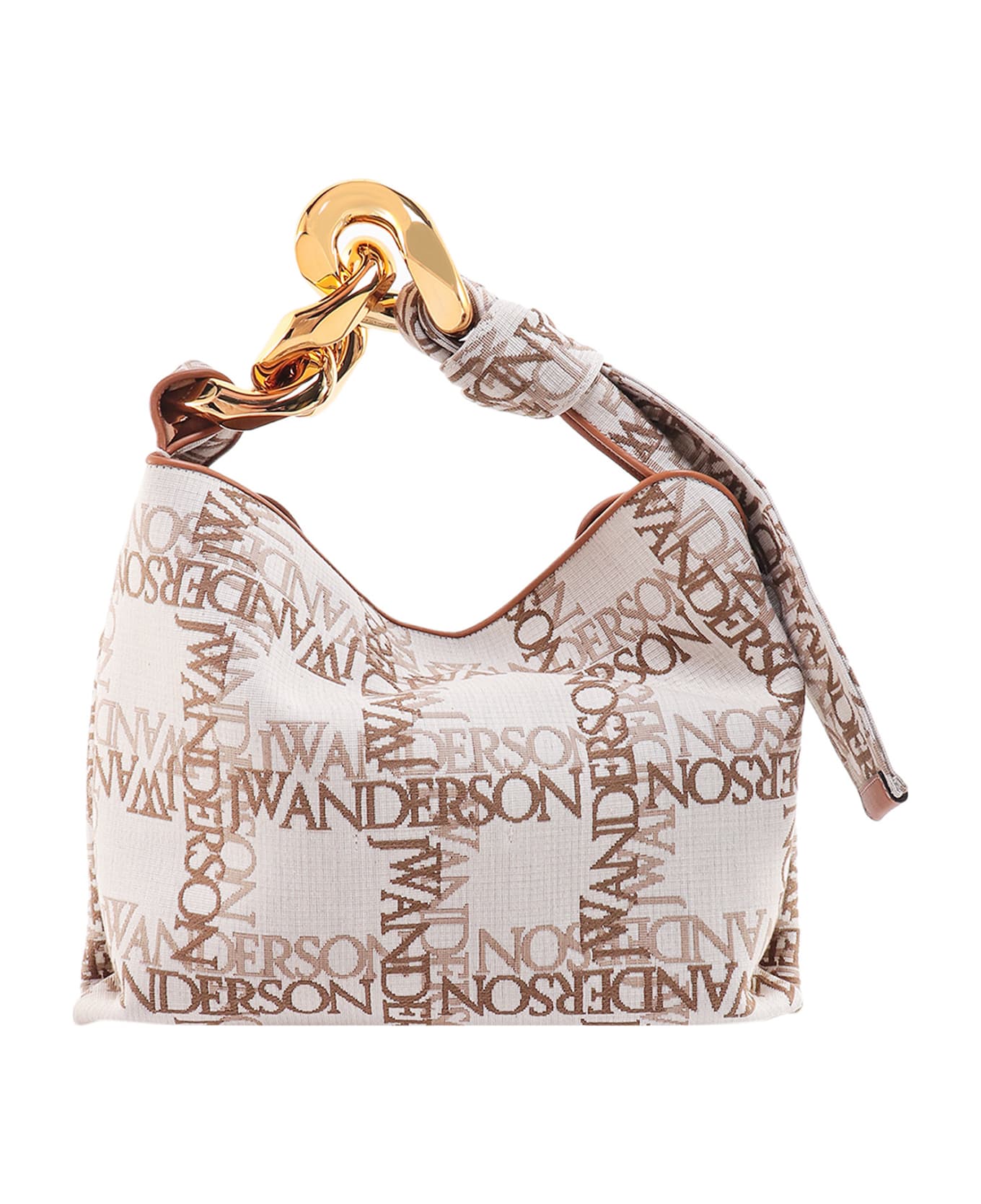 J.W. Anderson Small Chain Hobo Bag - Beige