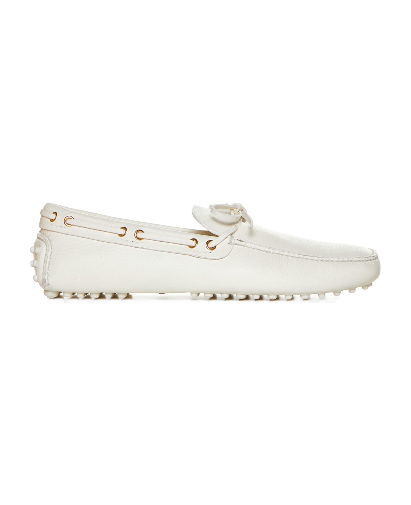 Car Shoe Loafers - White