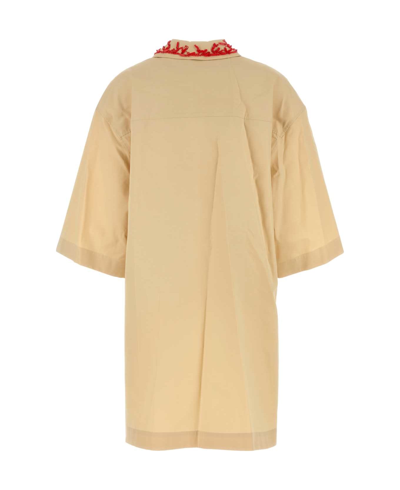 Fendi Pastel Yellow Poplin Dress - RAFFIA-25