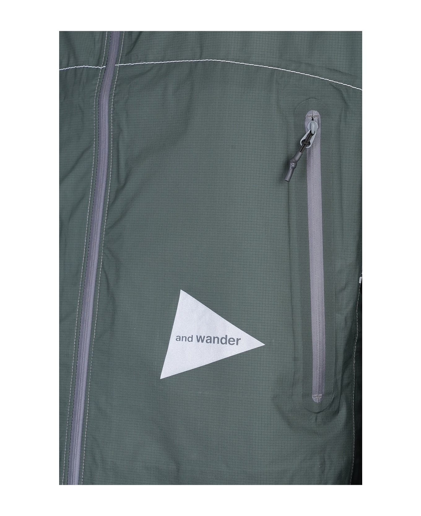 And Wander Casual Jacket In Green Nylon - green