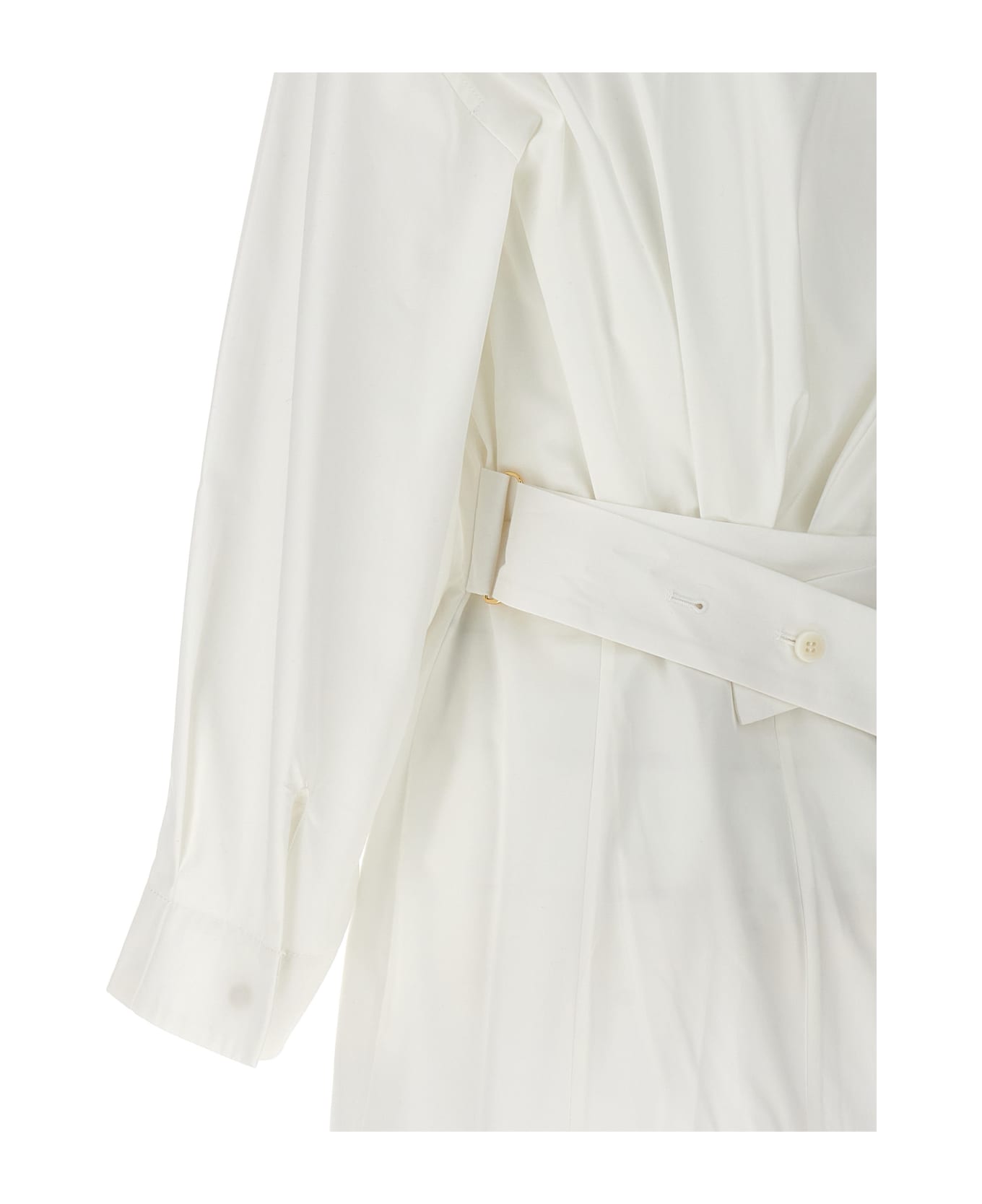 Jacquemus La Mini Robe Chemise Dress - White