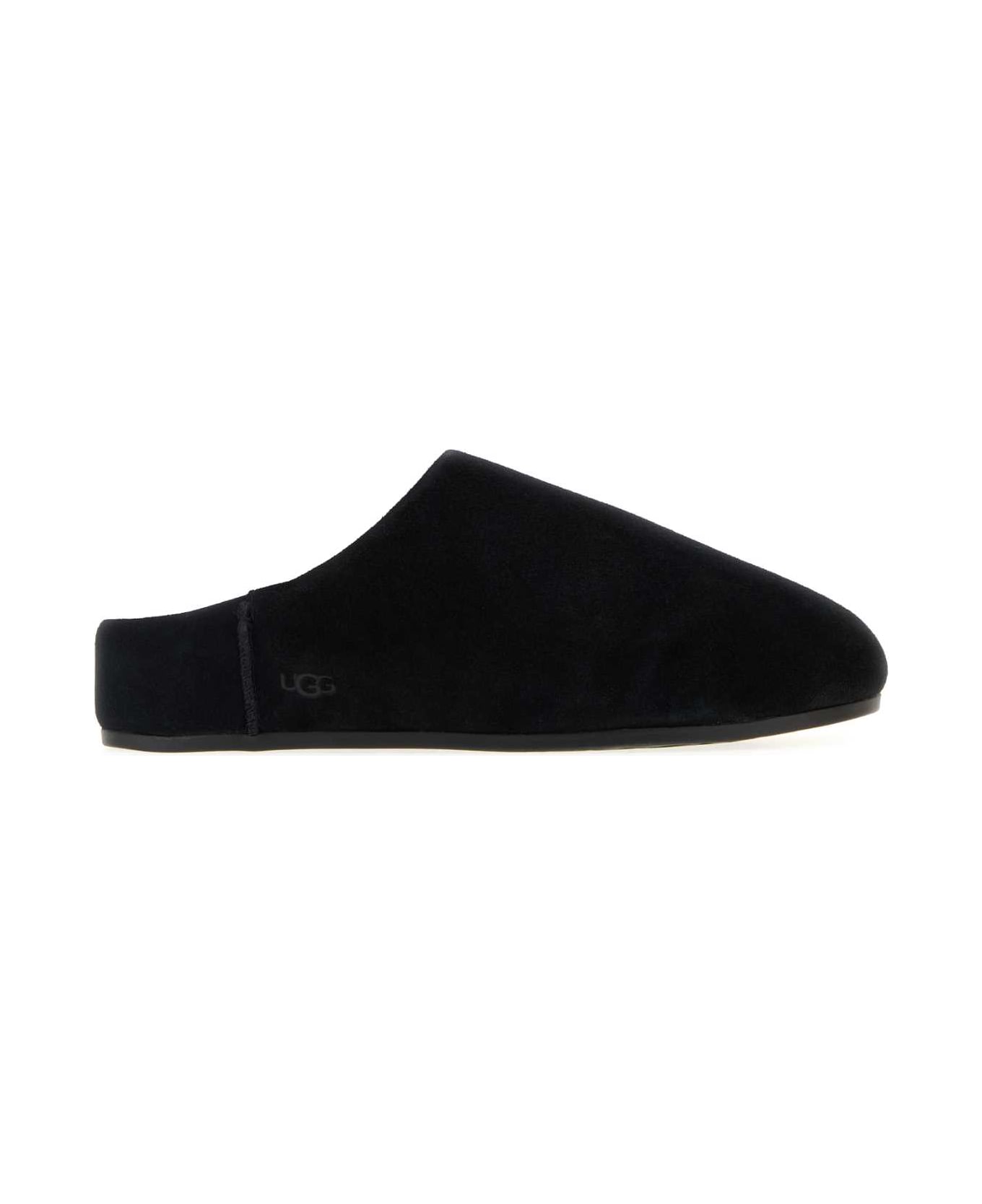 UGG Black Suede Elea Slippers - Blk Black