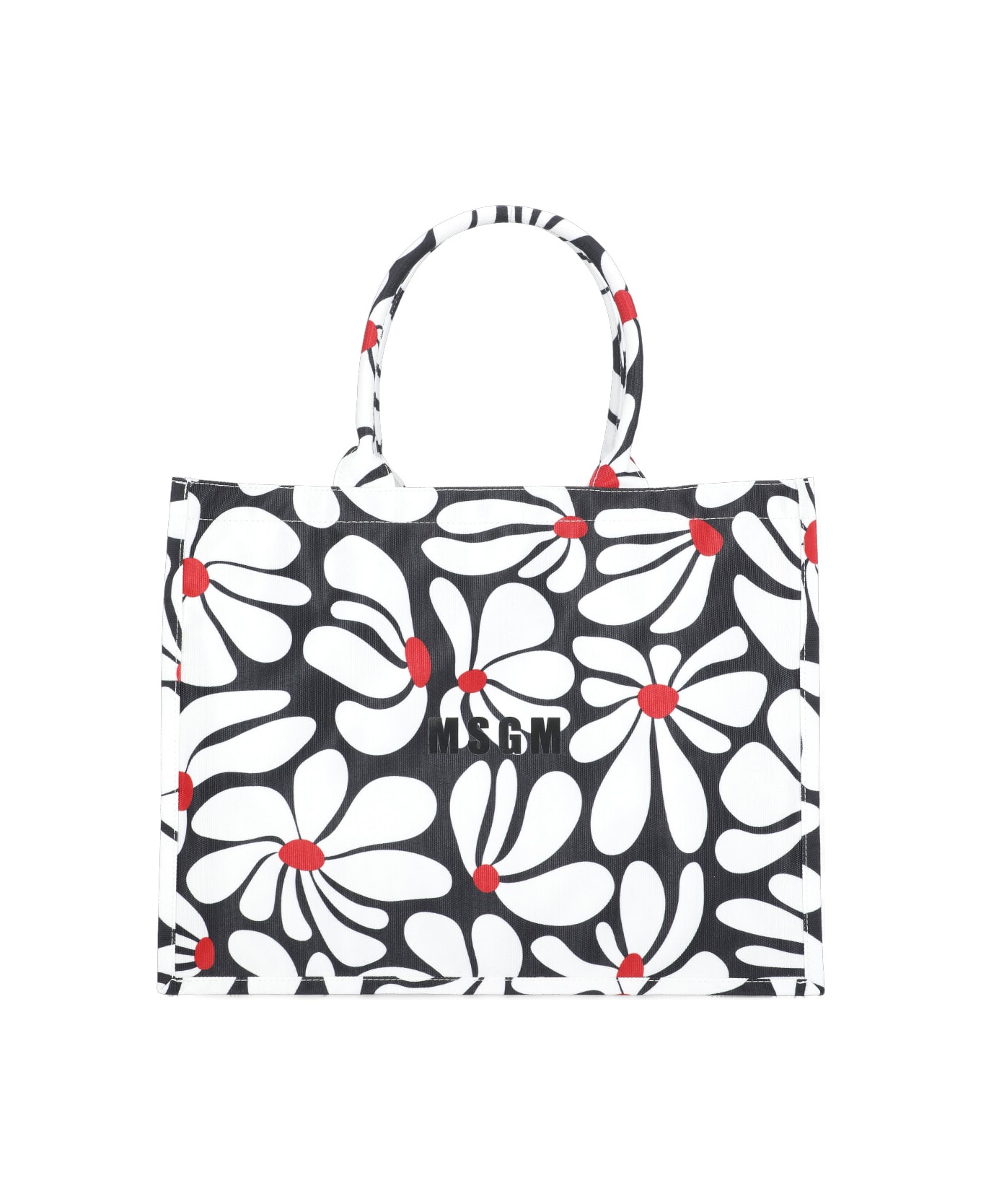 MSGM Canvas Tote Bag - Black