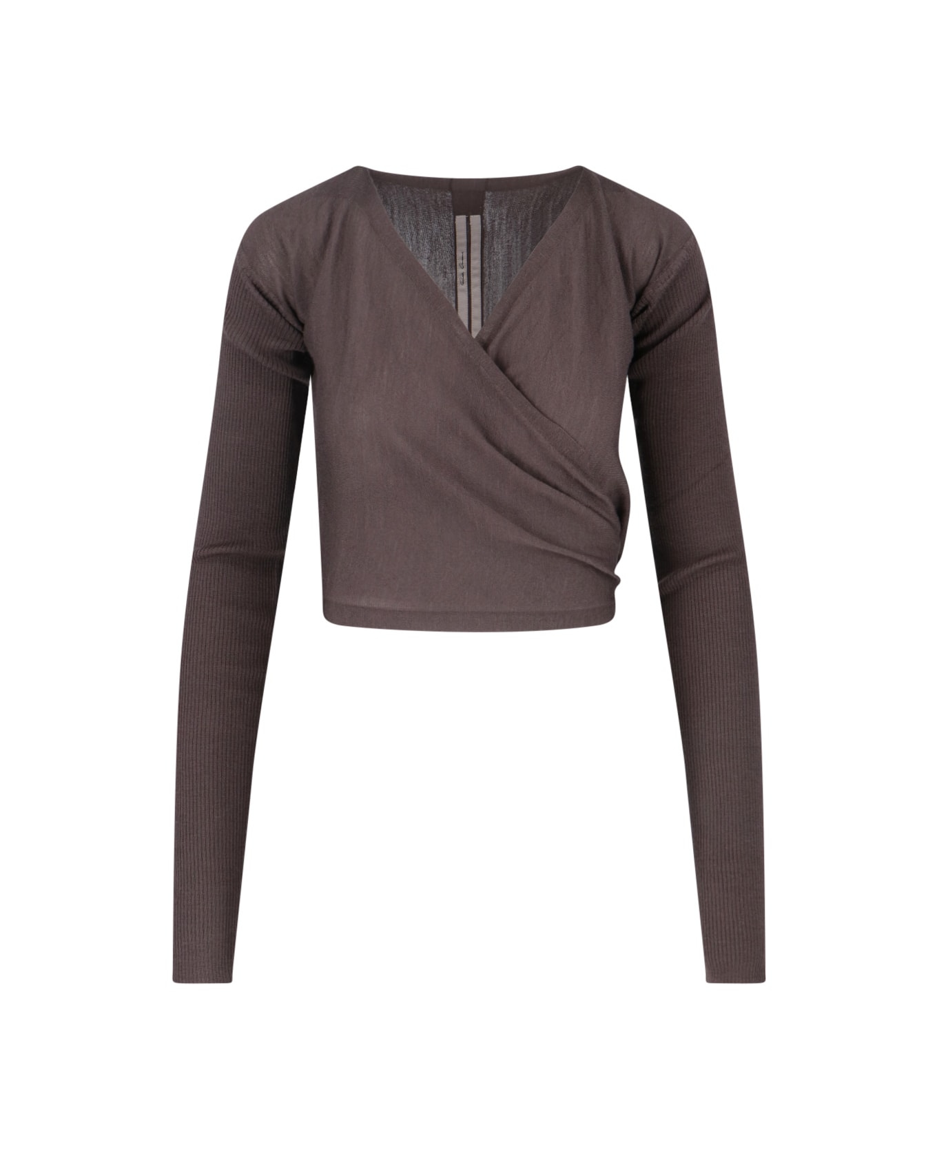 Rick Owens Cropped Sweater - Brown