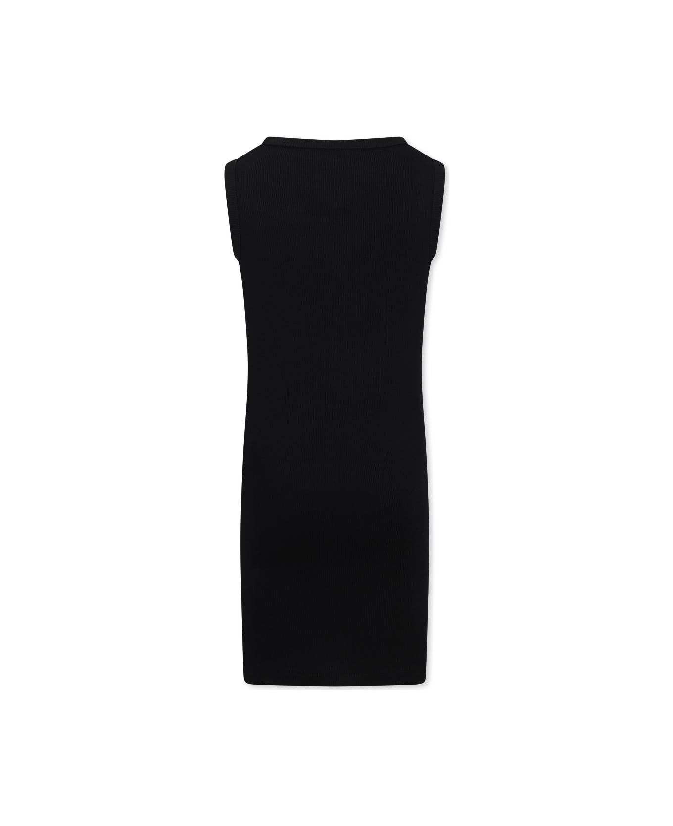 Off-White Black Dress For Girl With Logo - Black