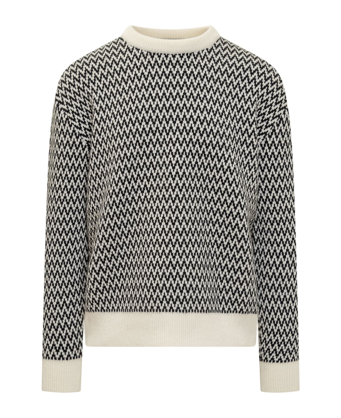 Lanvin Curb Sweater - Black Ecru
