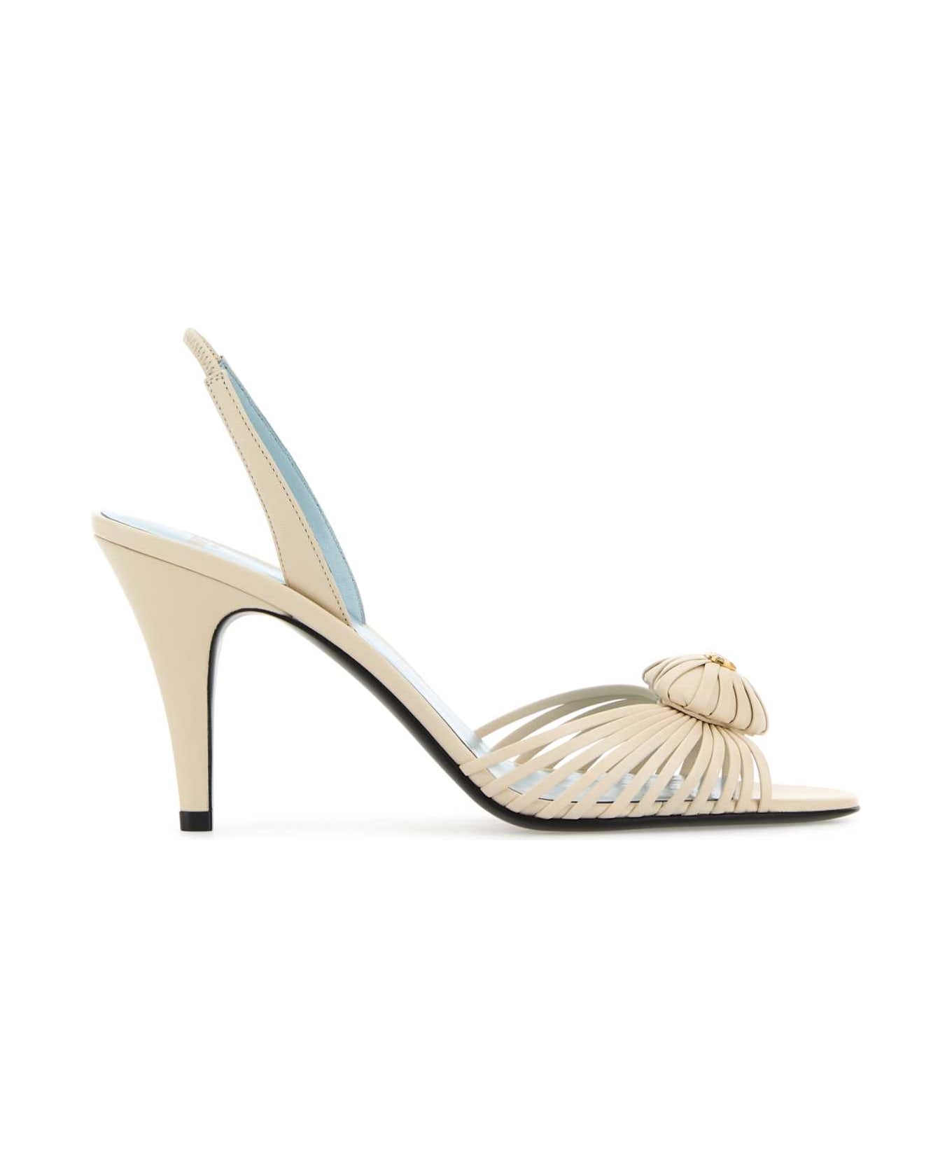 Valentino Garavani Ivory Leather Royal Sandals - BUTTERWHITE