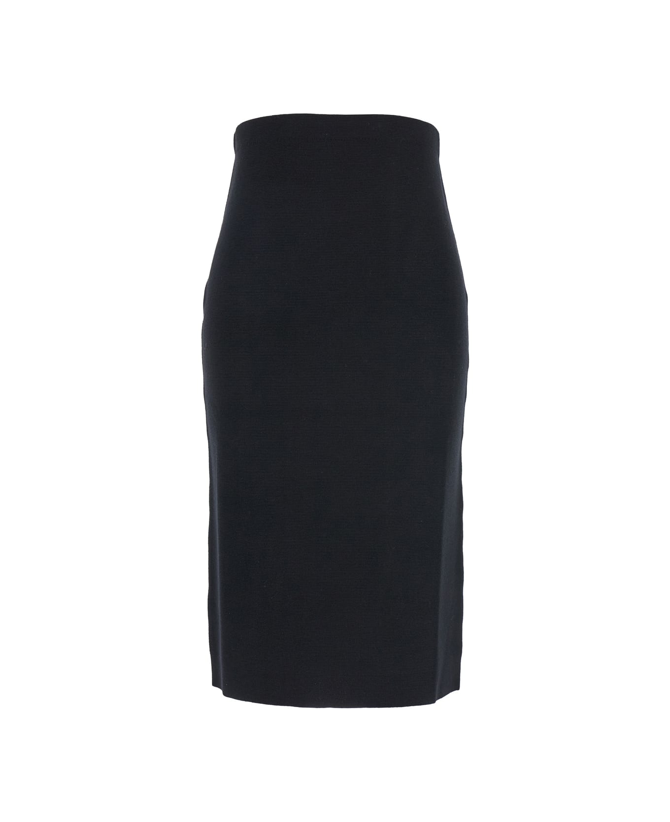 SEMICOUTURE Knit Midi Skirt - Black
