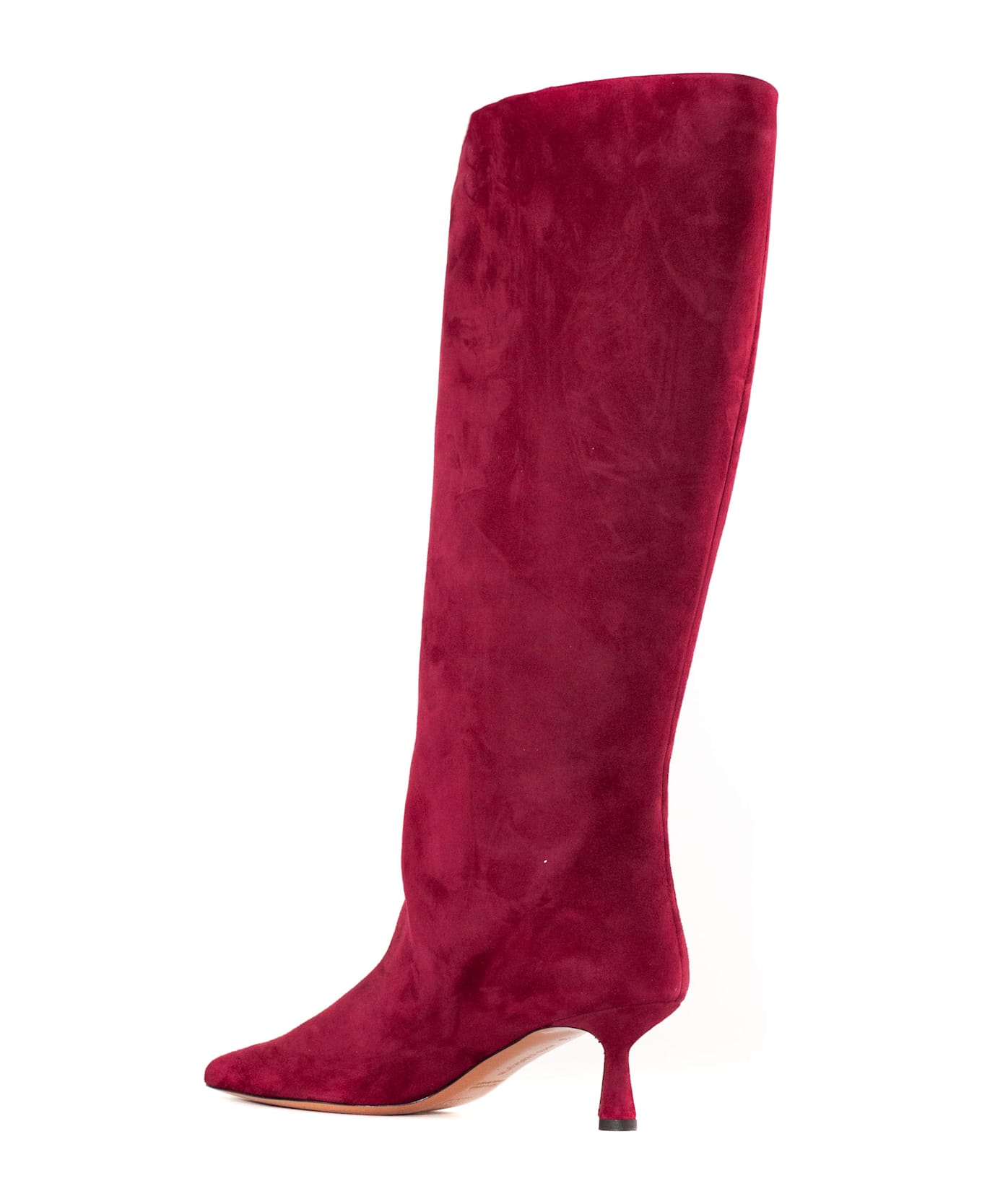 Aldo Castagna Pemba Burgundy Suede High Boot - Bordeaux