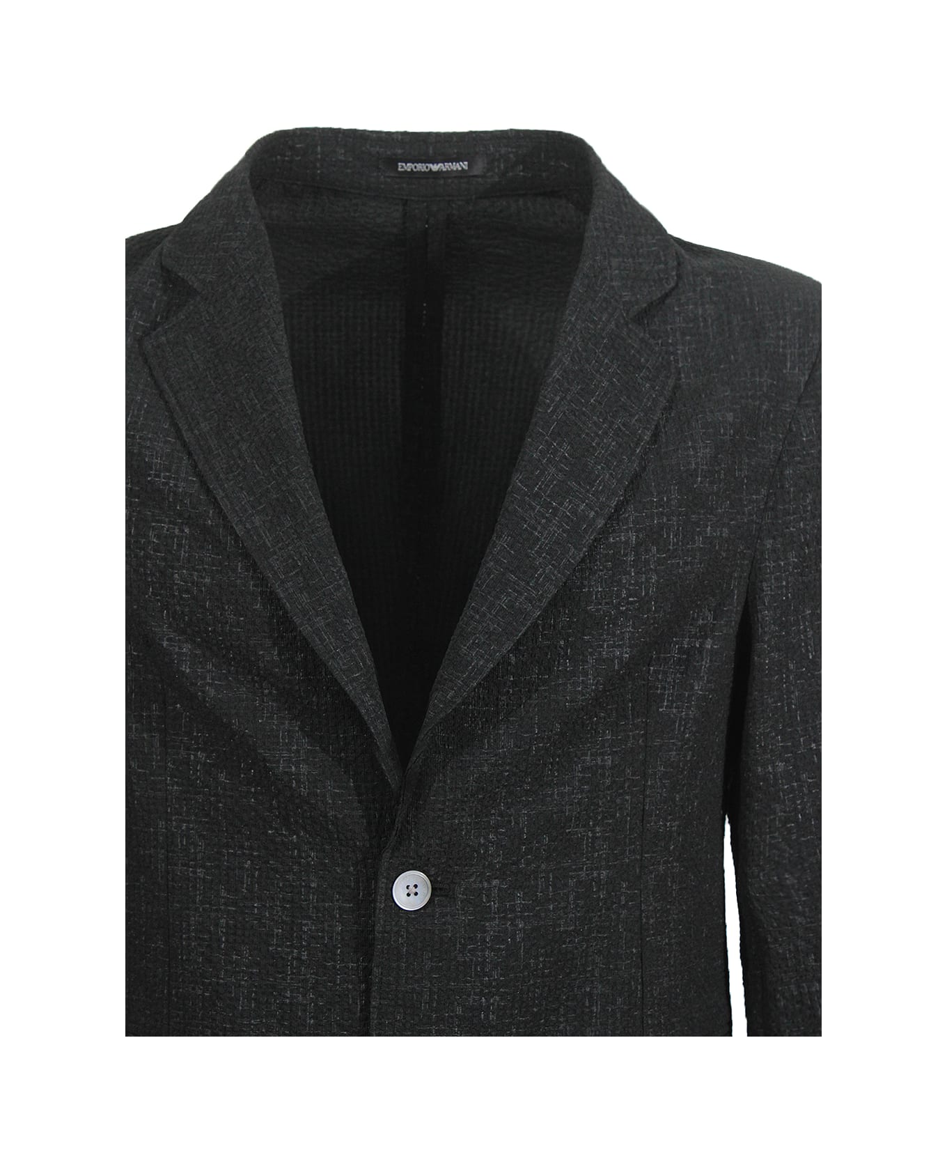 Emporio Armani Blazer With Open Lapels - Black