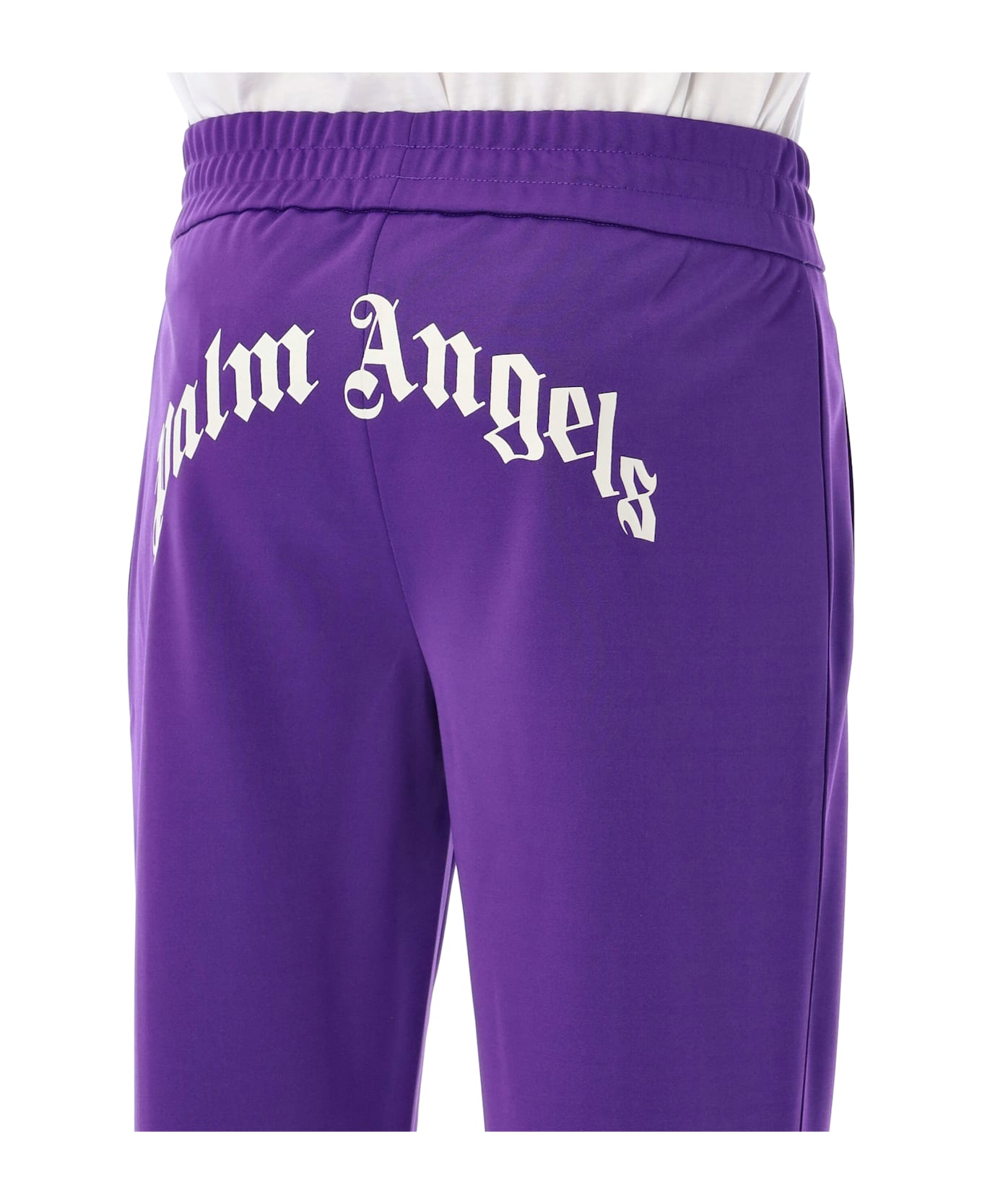 Palm Angels Curved Logo Track Pants - PURPLE