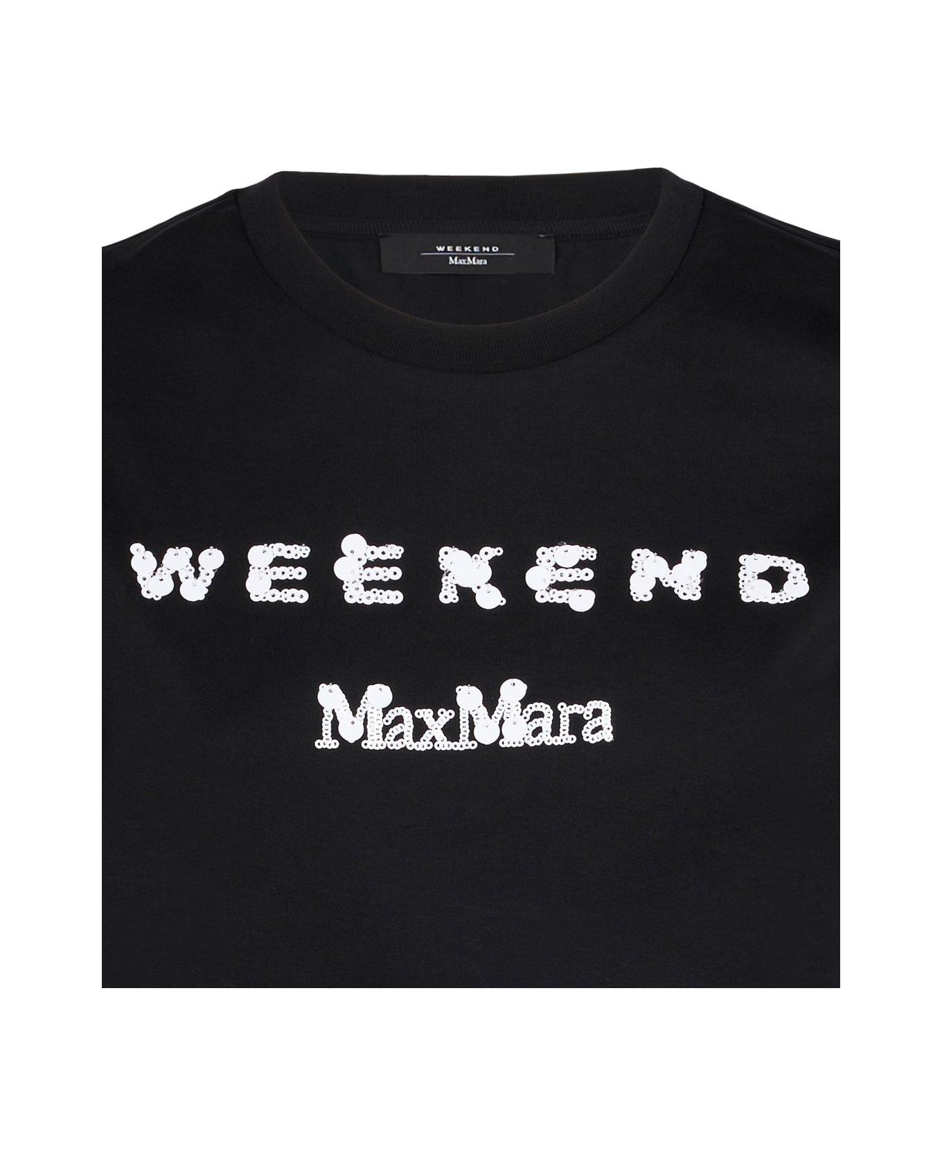 Weekend Max Mara Logo Detailed Crewneck T-shirt Weekend Max Mara - Nero