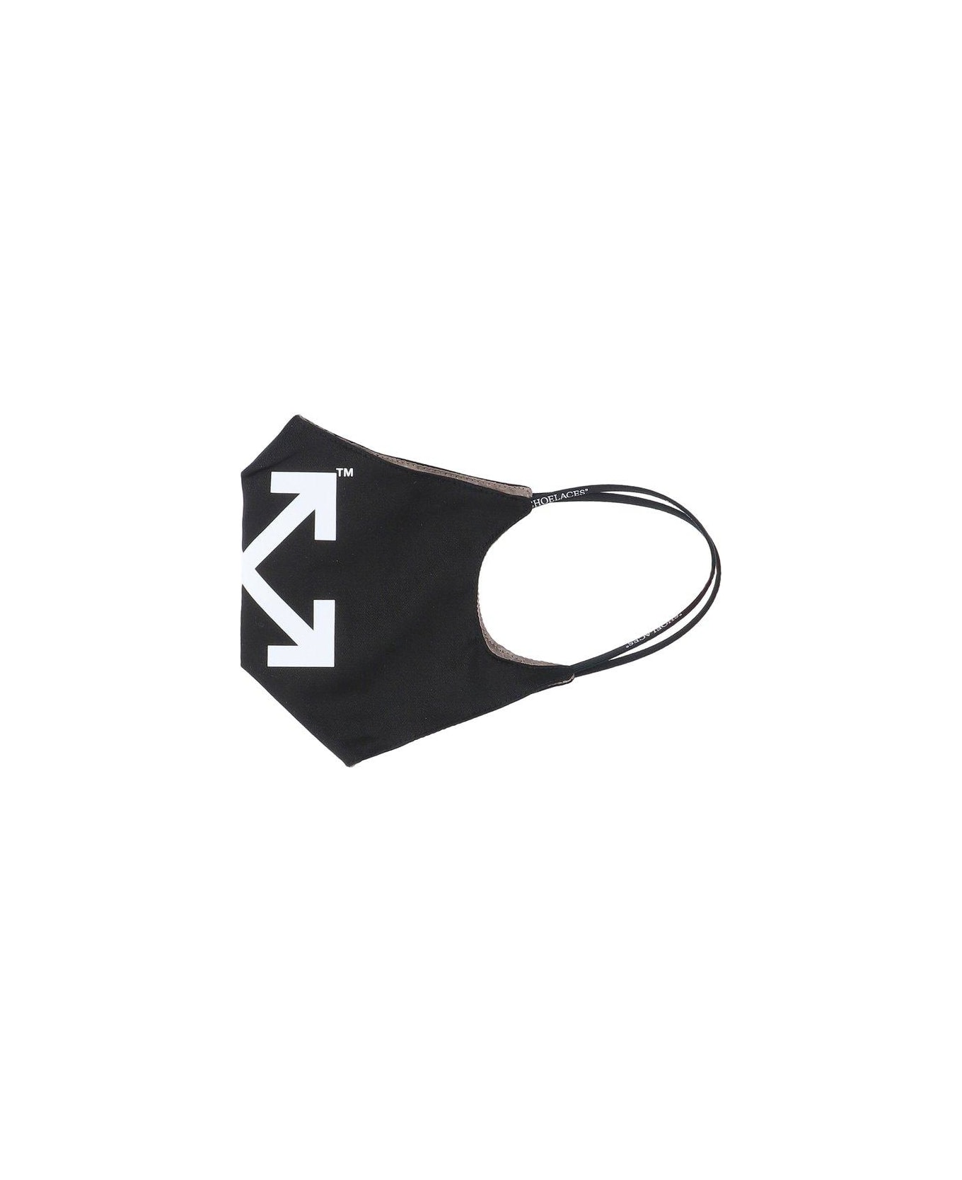 Off-White Arrow Printed Face Mask - black