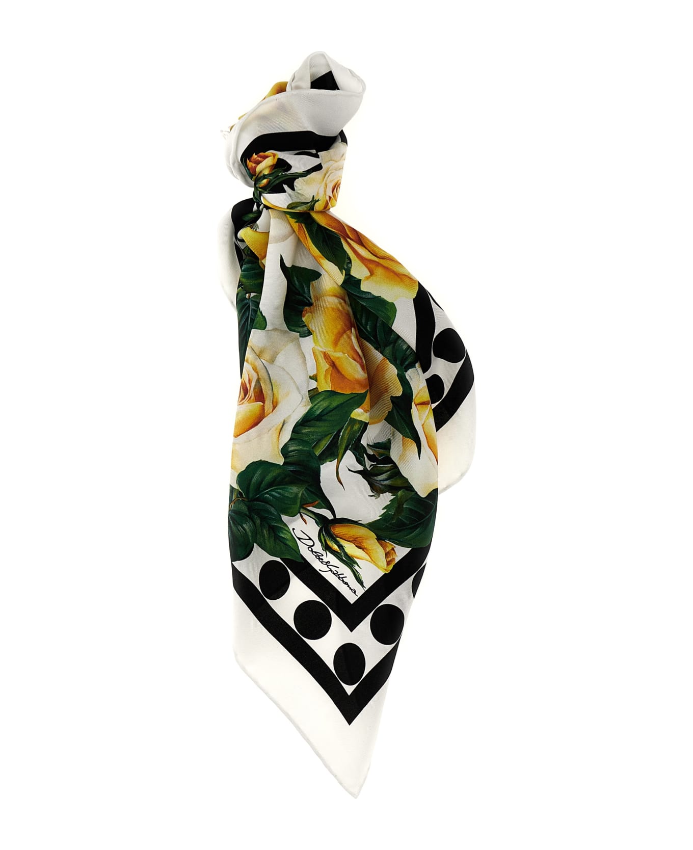Dolce Roll & Gabbana 'rose Gialle' Scarf - Multicolor