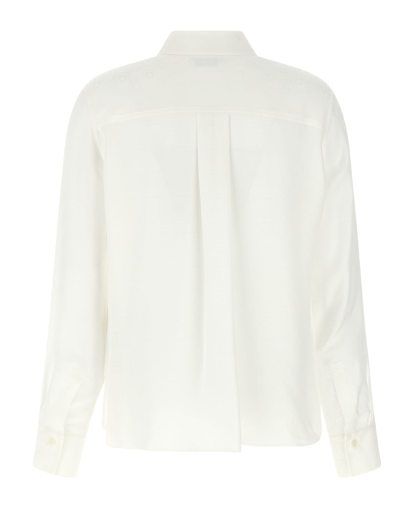 Ferragamo Monogram Shirt - White