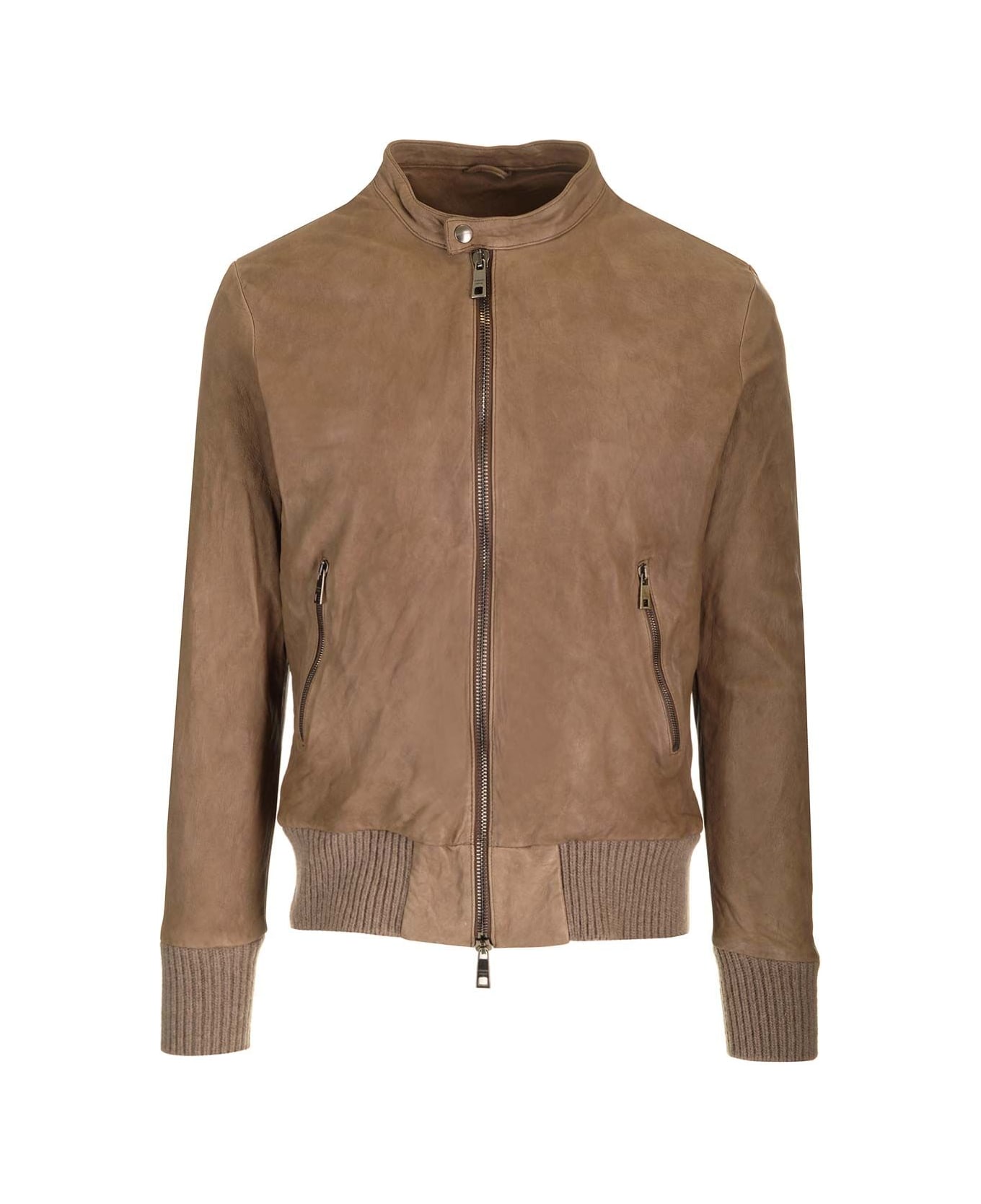 Giorgio Brato Suede Leather Biker - Brown