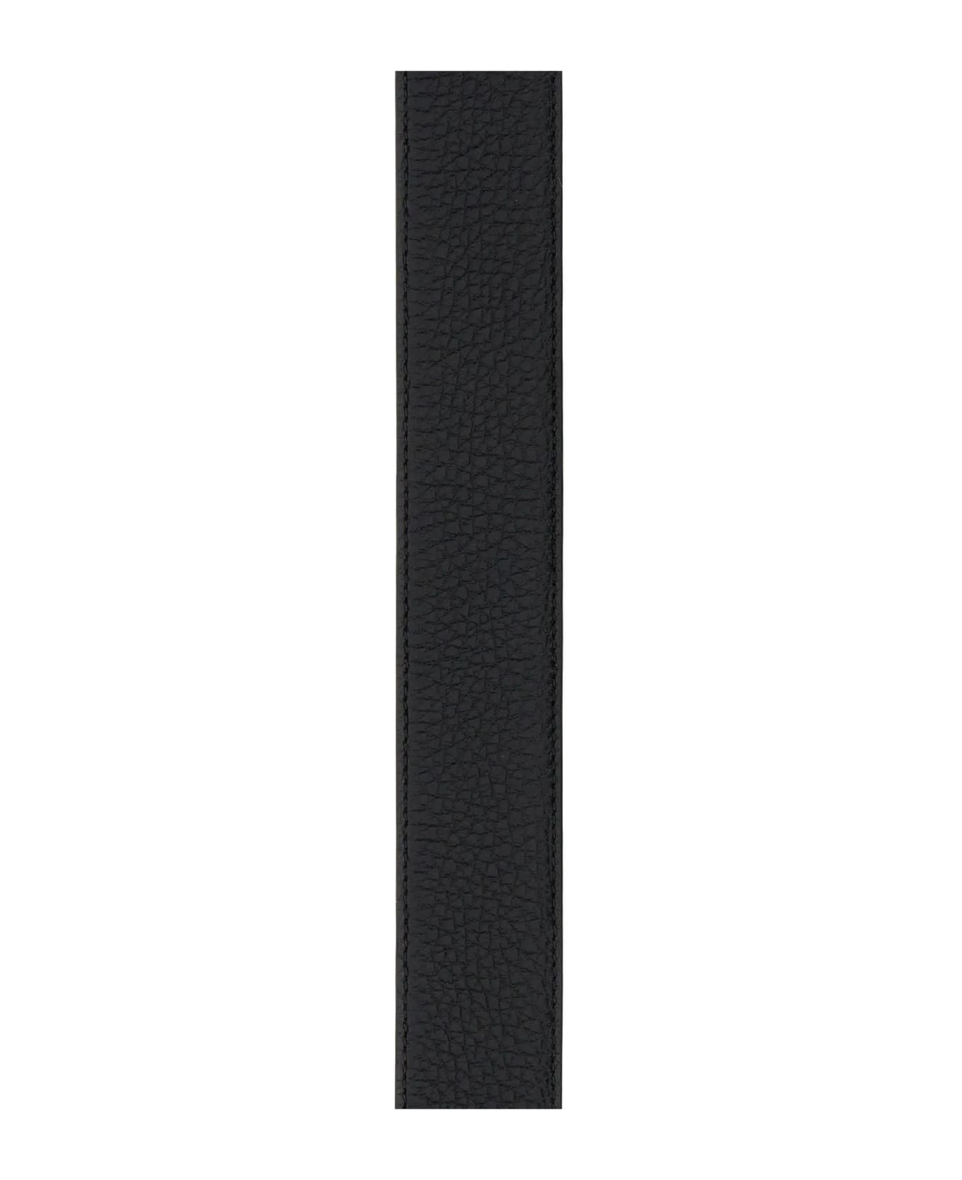 Ferragamo Black Leather Reversible Belt - Nerohickor