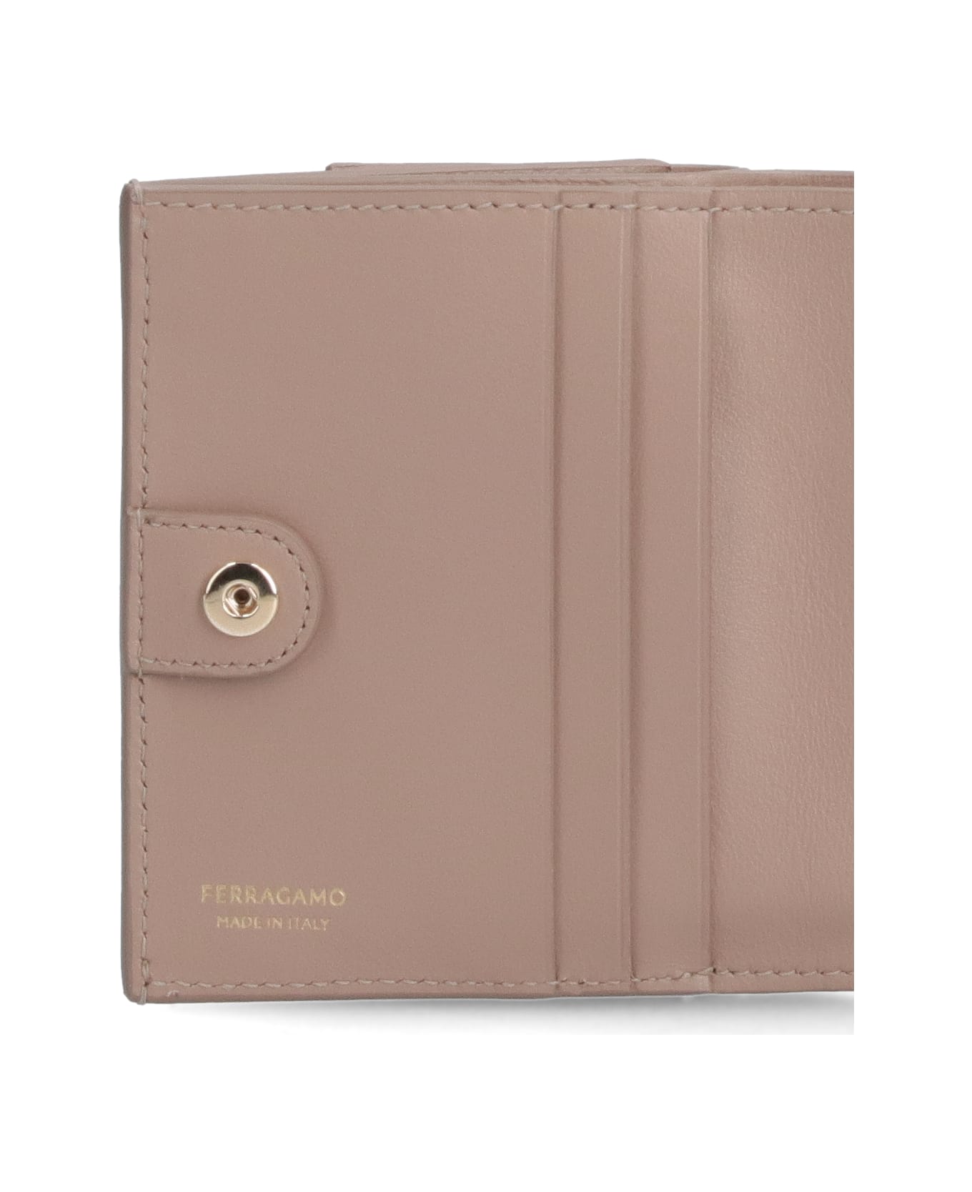 Ferragamo Gancini Compact Wallet - BEIGE 財布