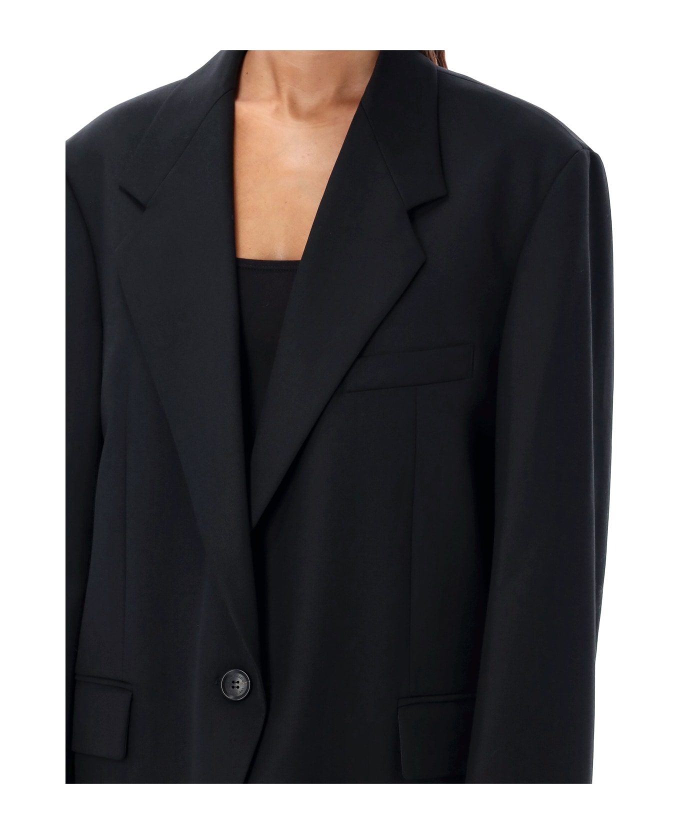 Low Classic Over Fit Wool Blazer - BLACK