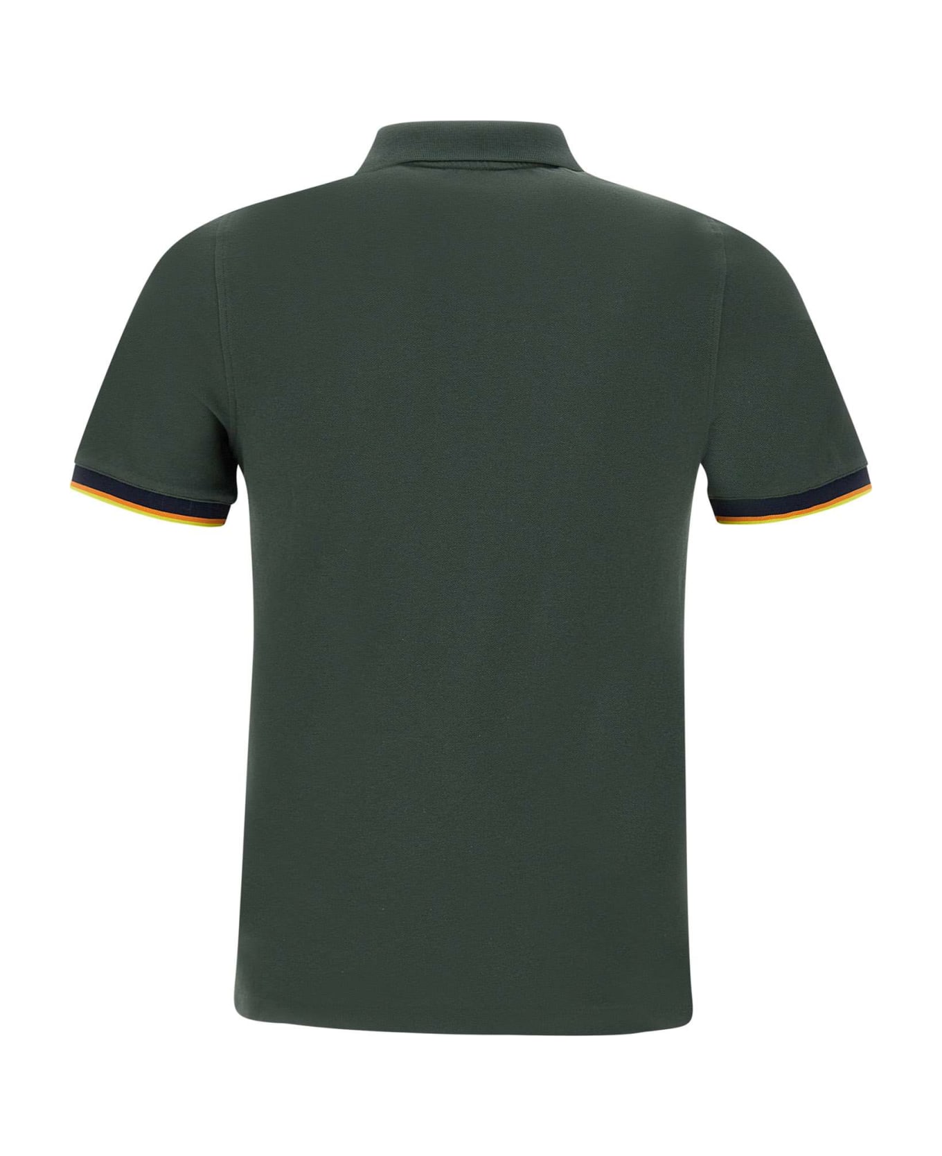 K-Way 'vincent' Cotton Polo Shirt Polo Shirt - GREEN BLACKISH