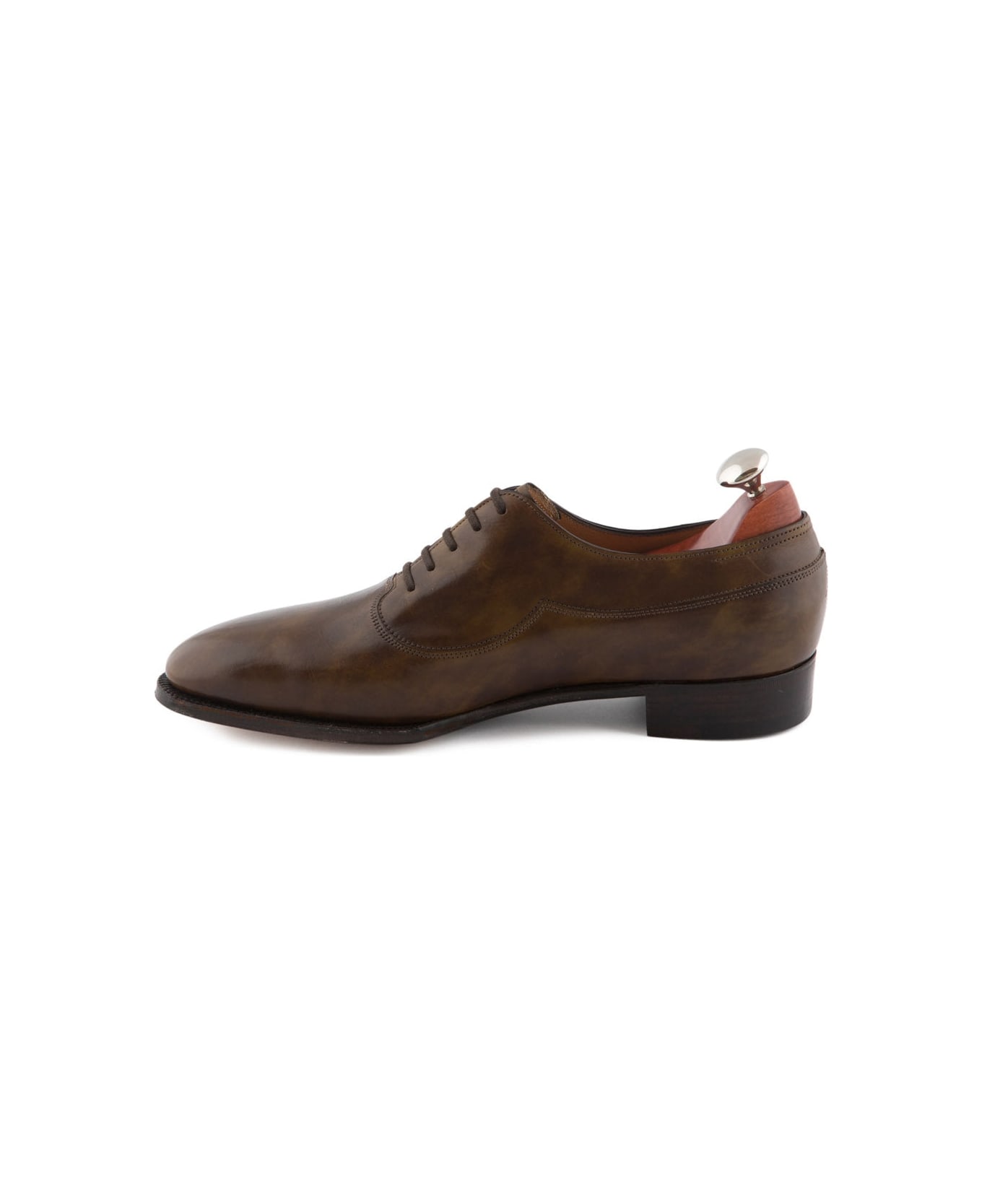 John Lobb Shoe Lace-up In Antique Green Calf