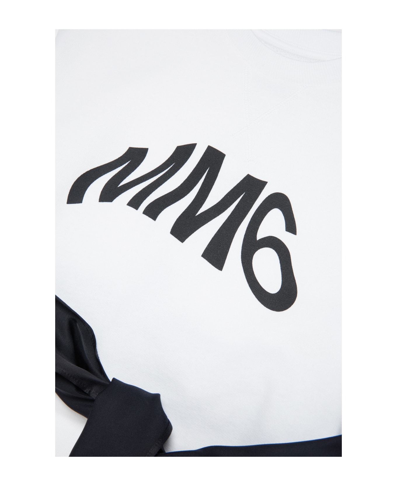 MM6 Maison Margiela Mm6d49u Dress Maison Margiela Black And White Cotton Dress With Mm6 Logo - M6c01 ワンピース＆ドレス