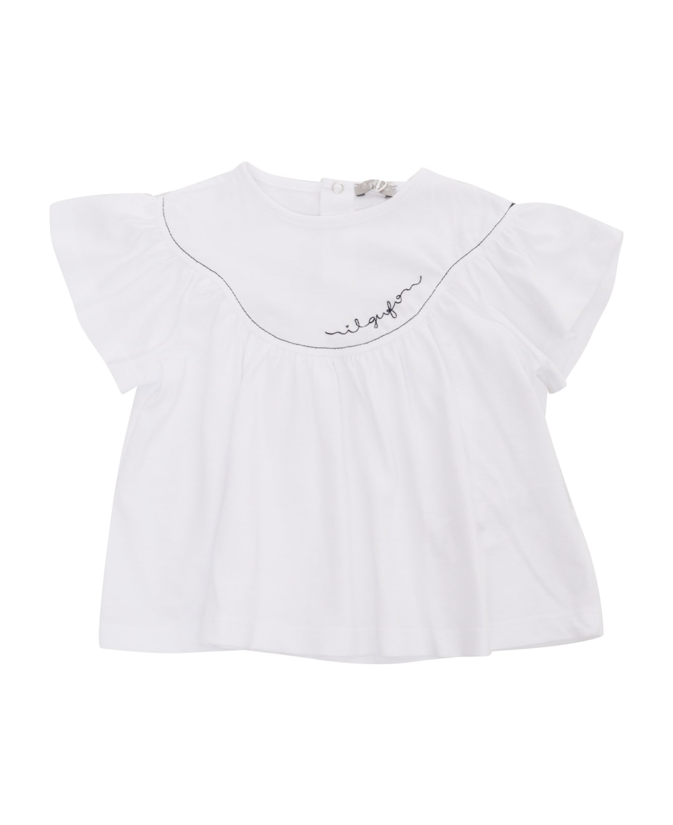 Il Gufo White T-shirt With Logo - WHITE