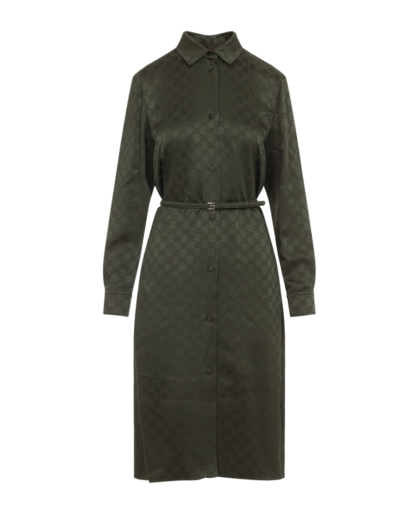 Gucci Gg Dress - Greysh Forest Green