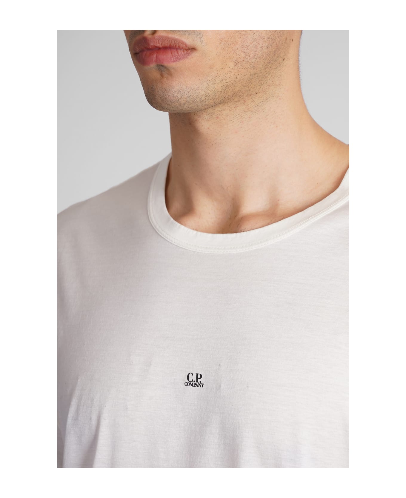 C.P. Company T-shirt In Beige Cotton - Gauze white