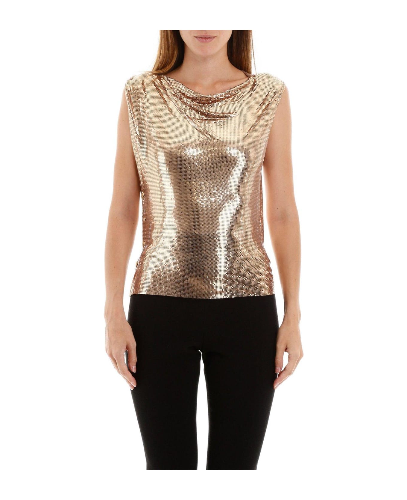 Paco Rabanne Sleeveless Chainmail Top - Golden トップス