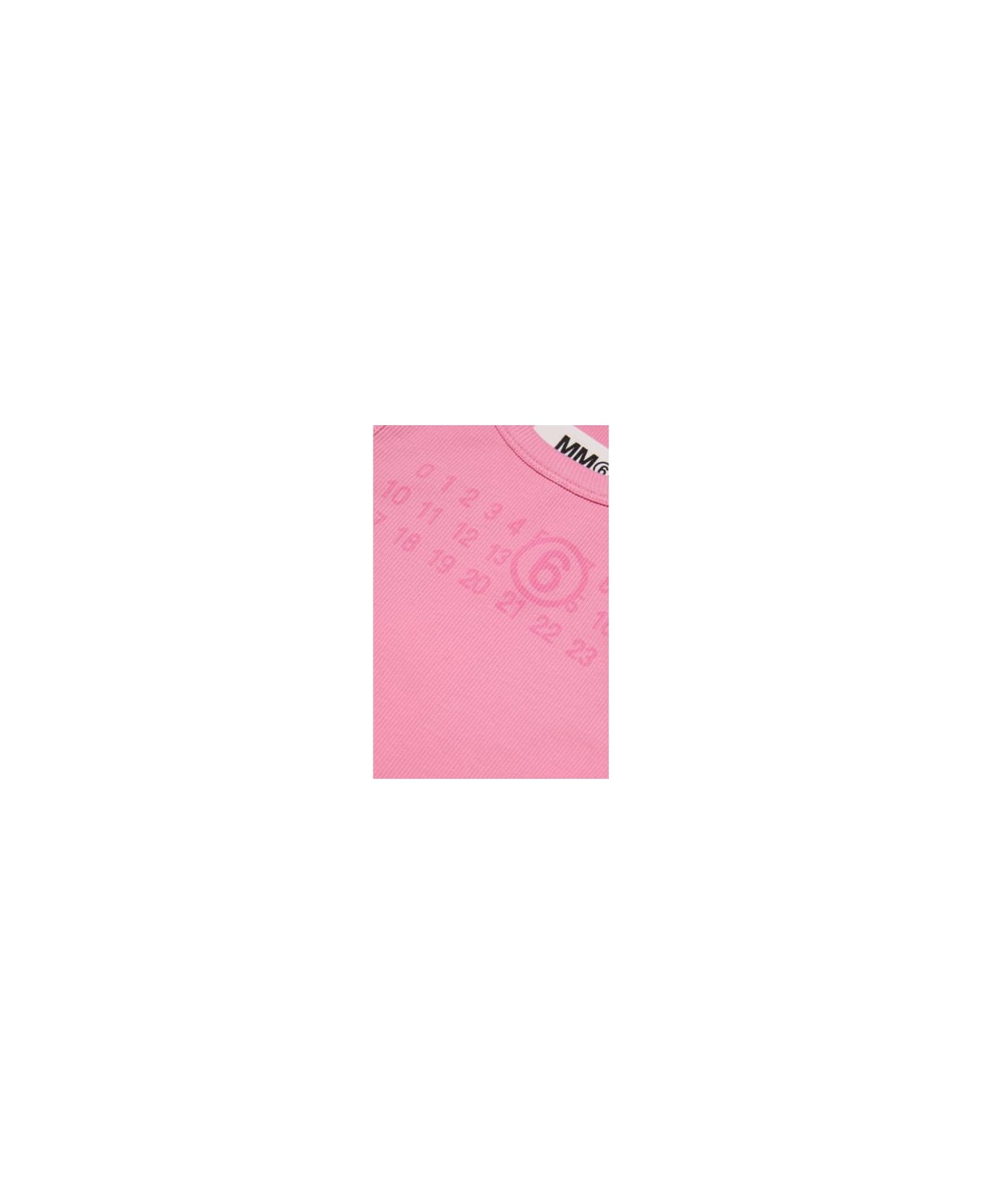 MM6 Maison Margiela Abito Con Logo - Pink