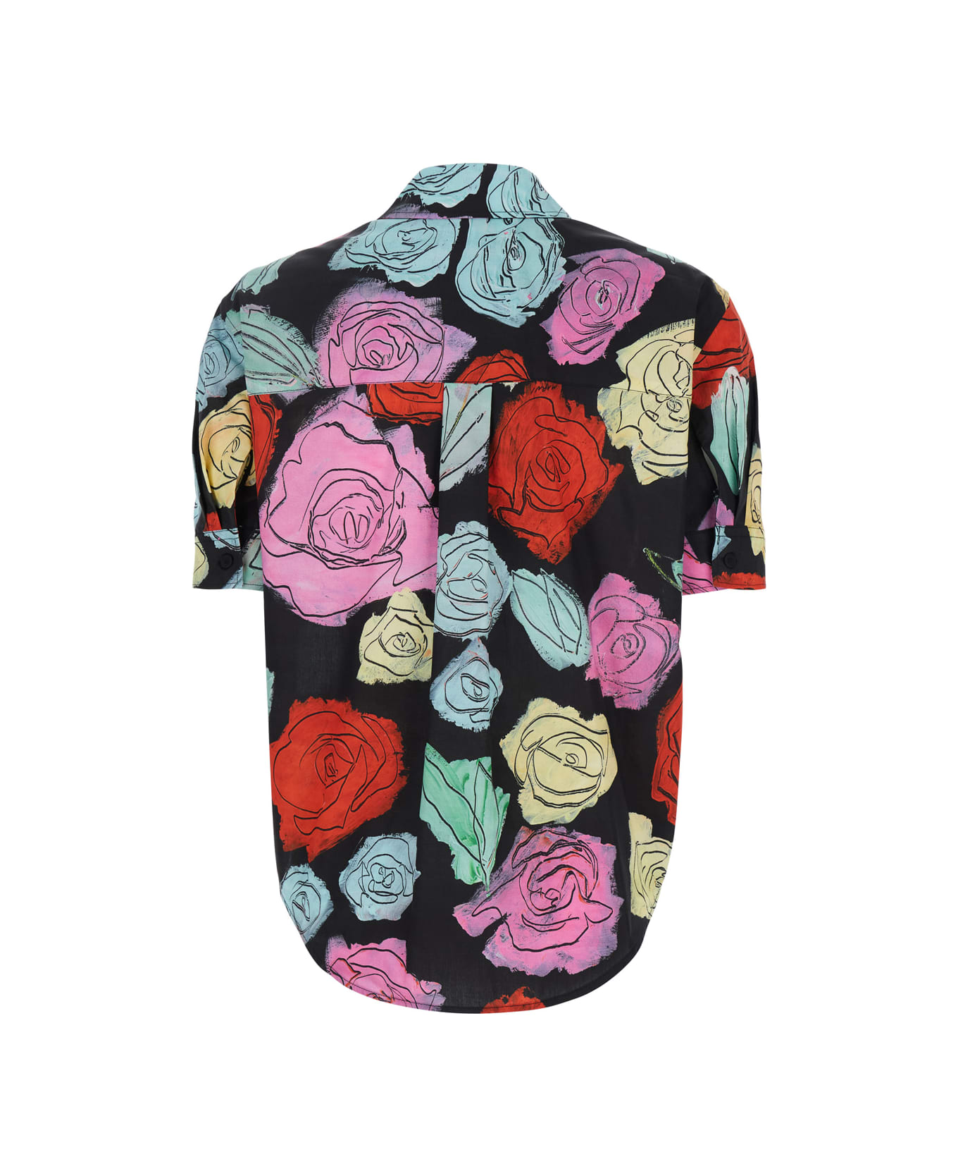 Marni Multicolor Shirt With All-over Rose Print And Chest Pocket In Cotton Woman - Multicolor