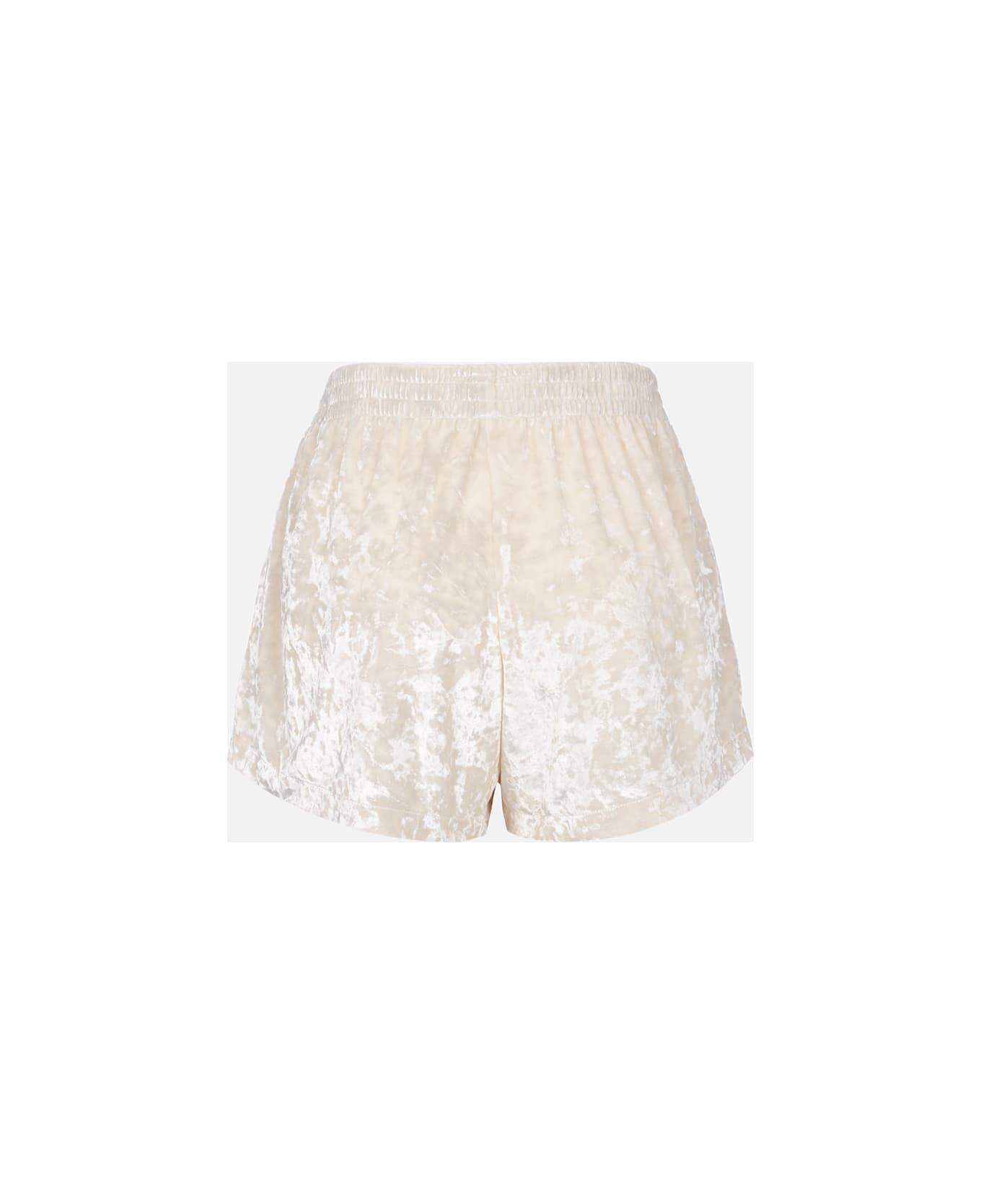 MC2 Saint Barth Woman Chenille Pull Up Shorts Cate - WHITE