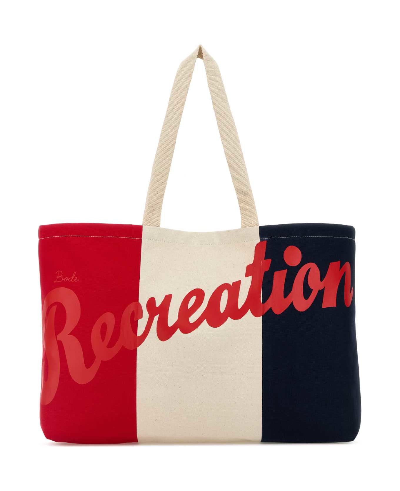 Bode Embroidered Canvas Recreation Shopping Bag - MULTI