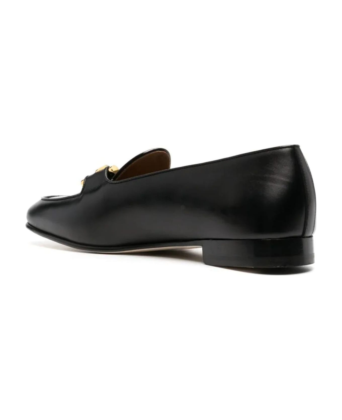 Edhen Milano Black Calf Leather Comporta Loafers - Nero