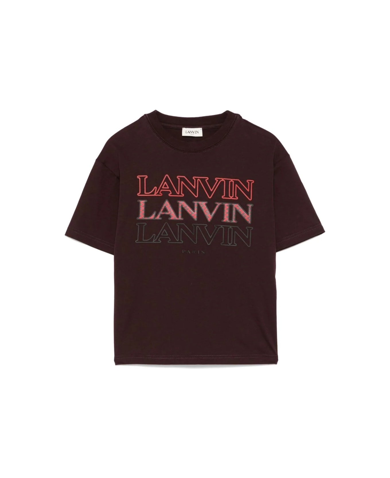 Lanvin T-shirt Con Logo - Brown