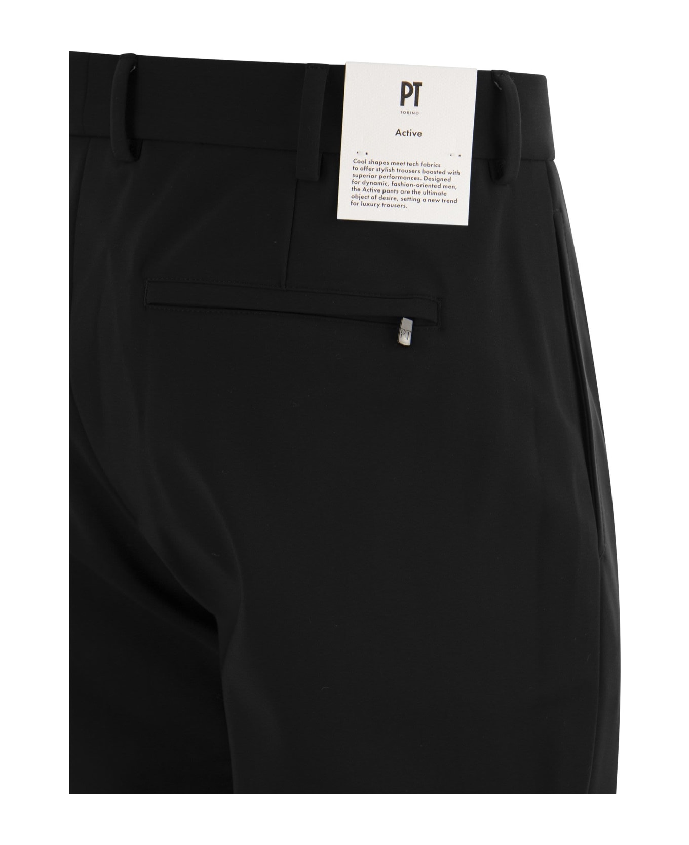 PT Torino Pants In Black Polyamide - Black