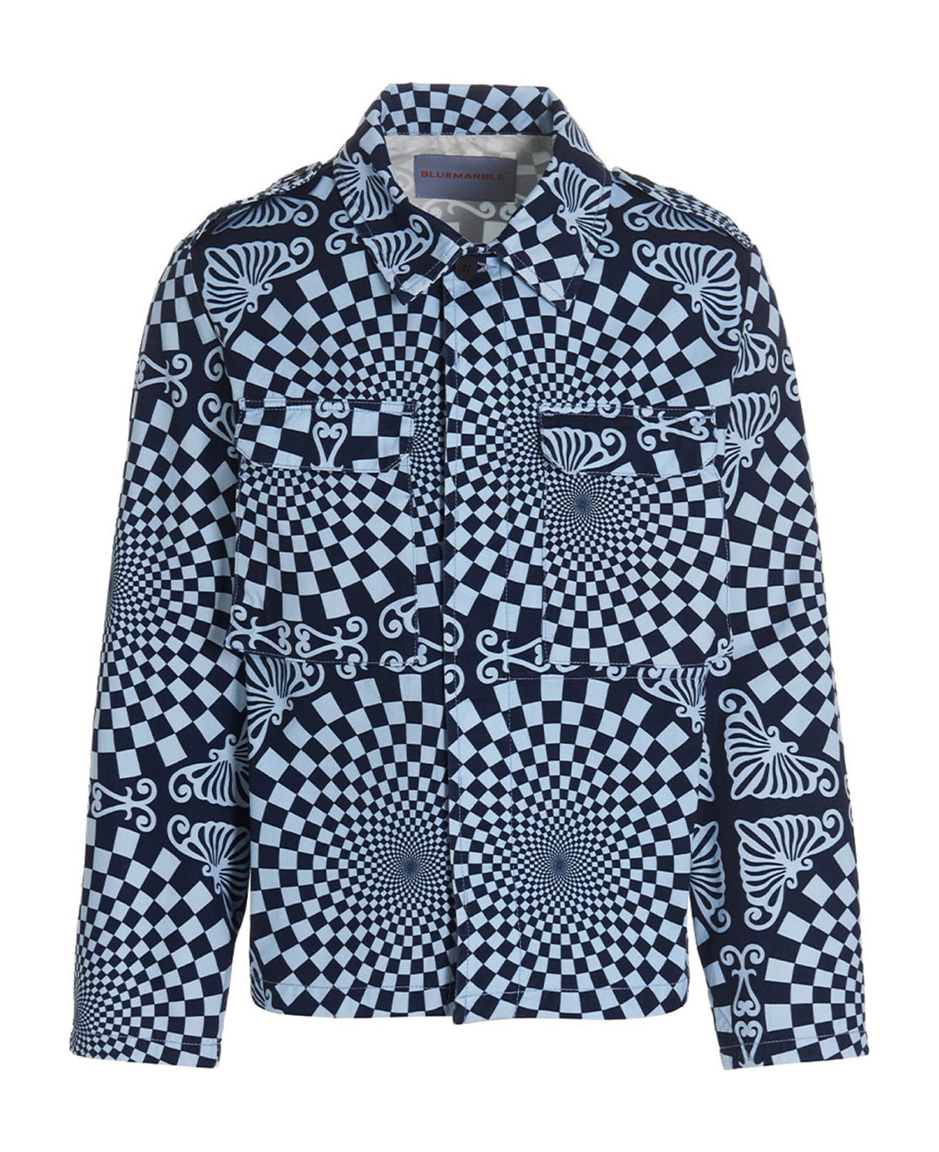 Bluemarble 'folk Checkerboard' Jacket - Blue ジャケット