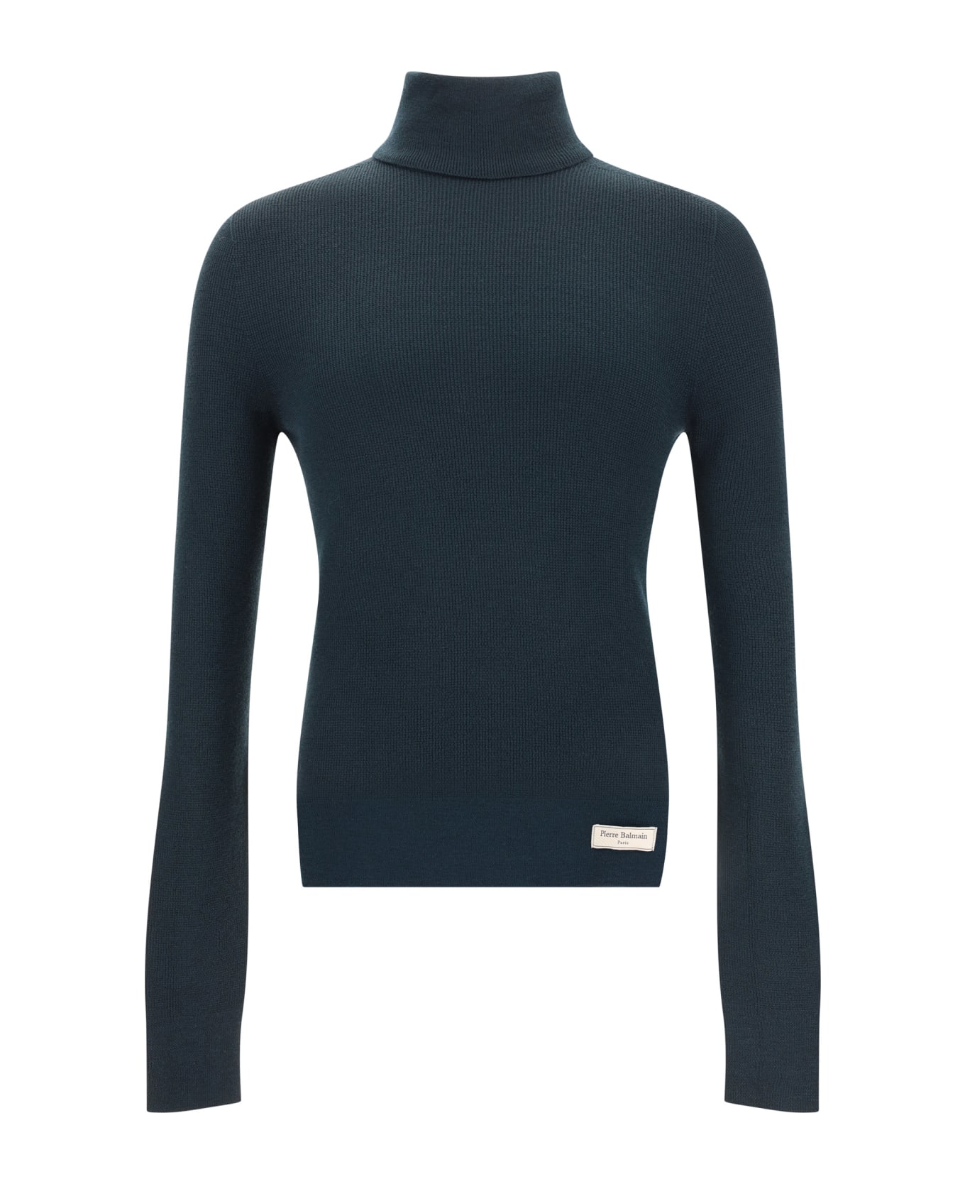 Balmain Turtleneck Sweater - Vert Fonce ニットウェア