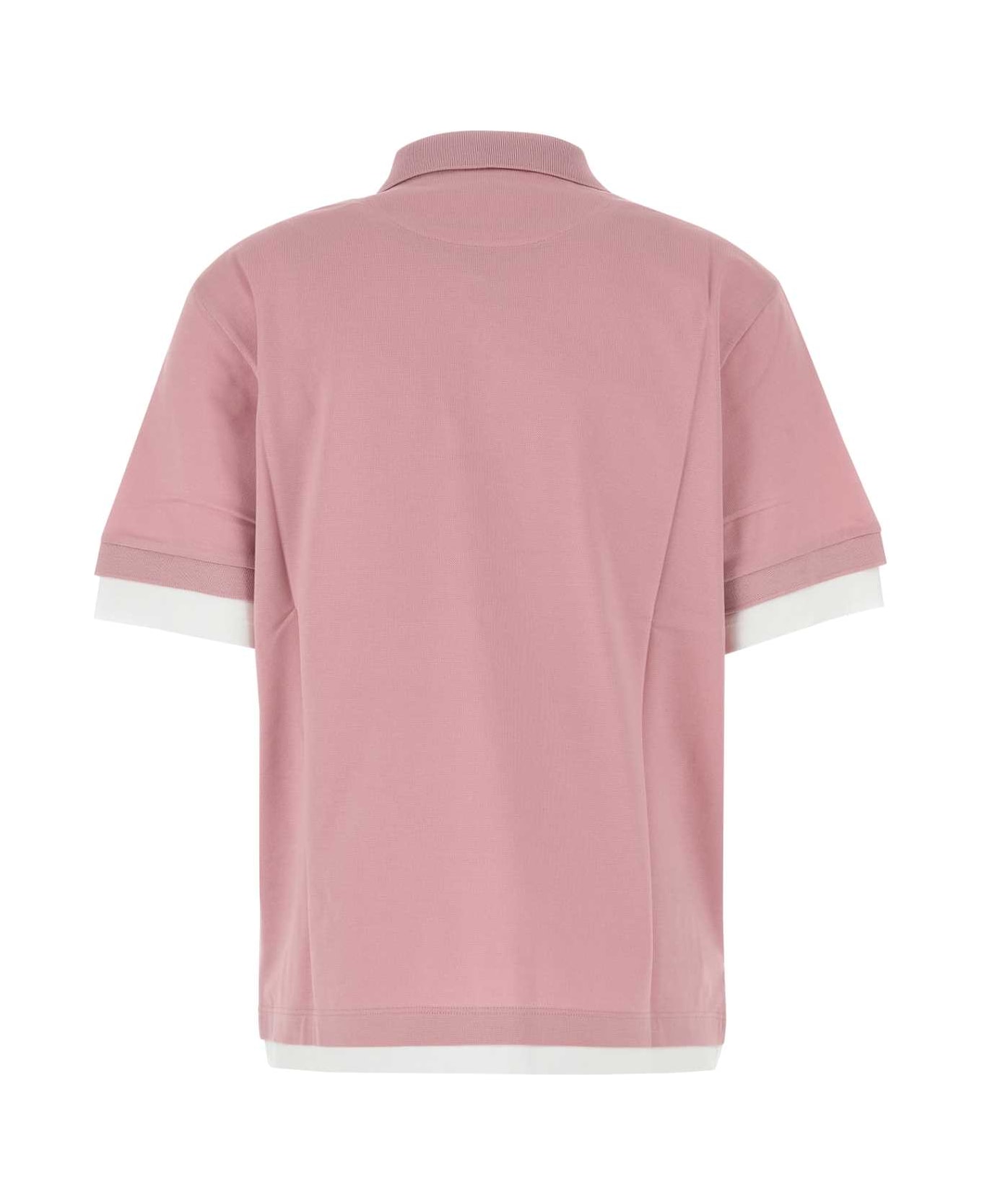 Prada Pink Piquet Polo Shirt - ALABASTRO