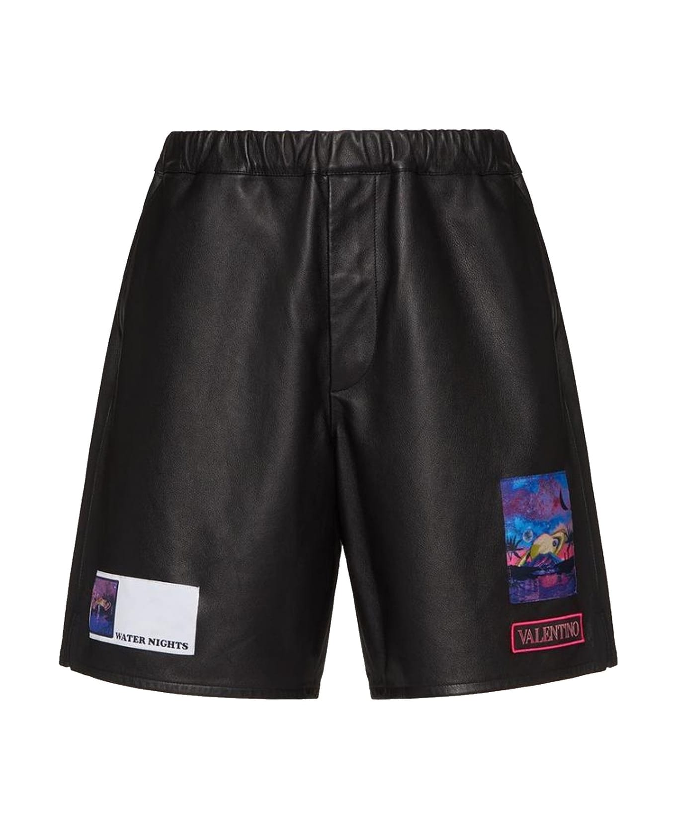 Valentino Leather Shorts - Black