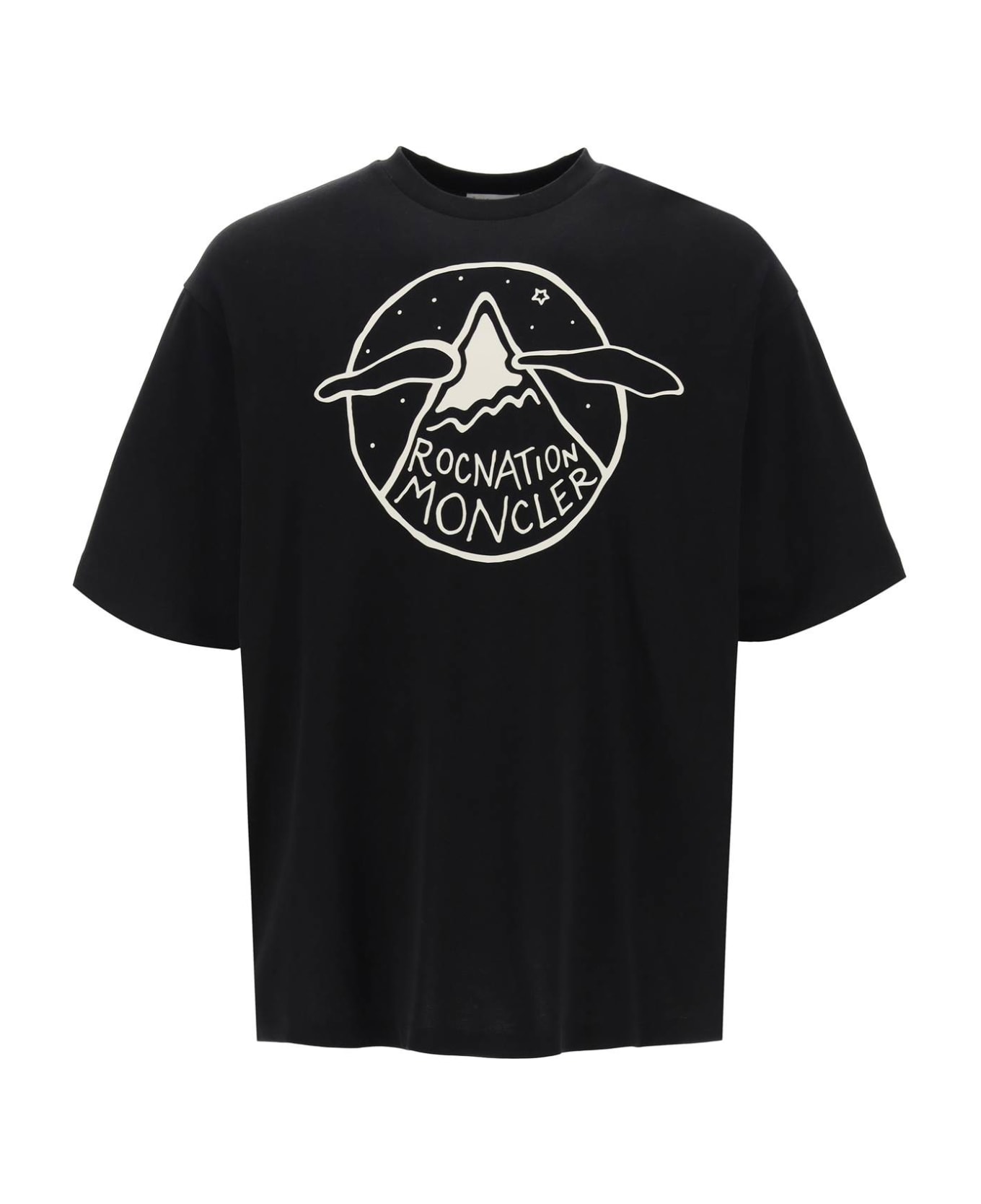 Moncler Genius T-shirt With Graphic Print - Black