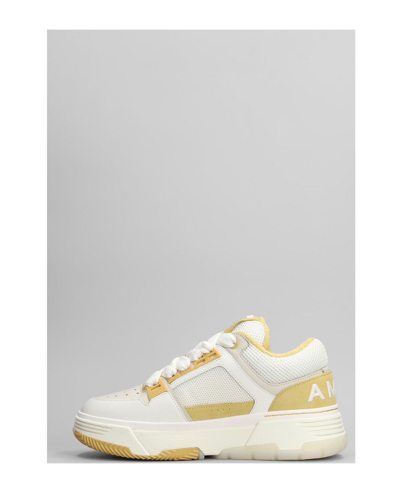 AMIRI Ma1 Sneakers In Beige Leather And Fabric - beige