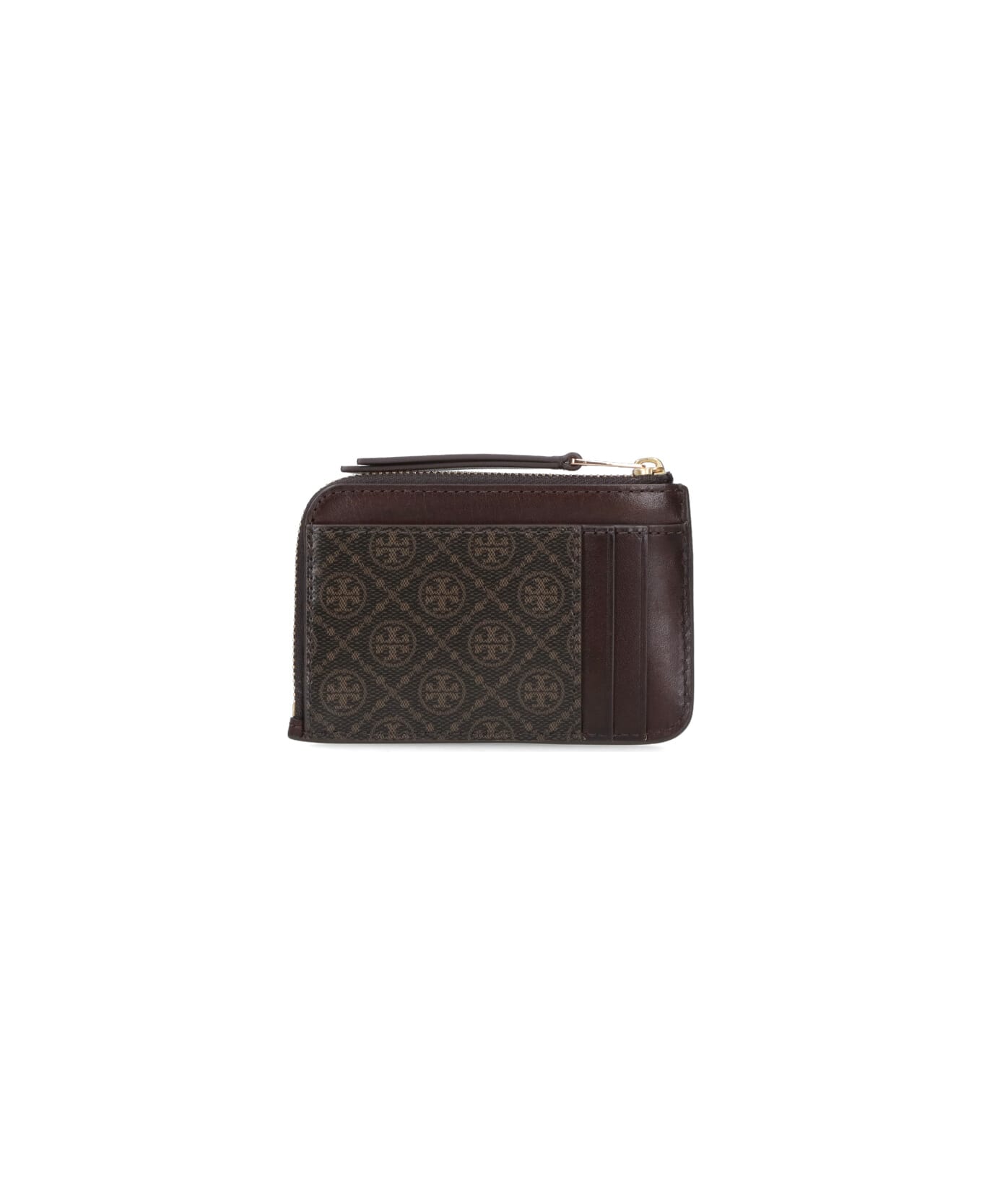Tory Burch "t Monogram" Card Holder - Brown