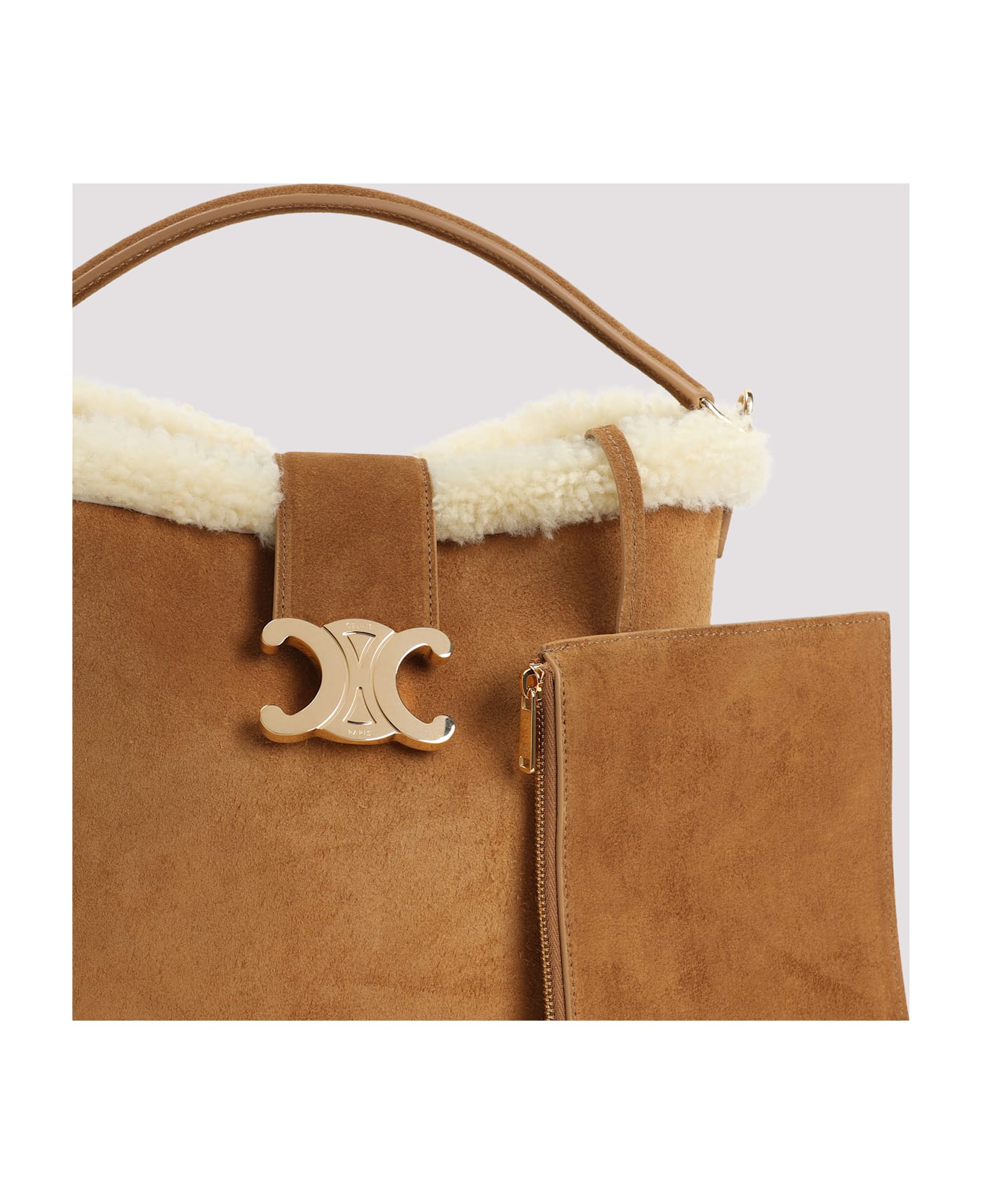 Celine Medium Louise Bucket Bag - Cm Tobacco Cream