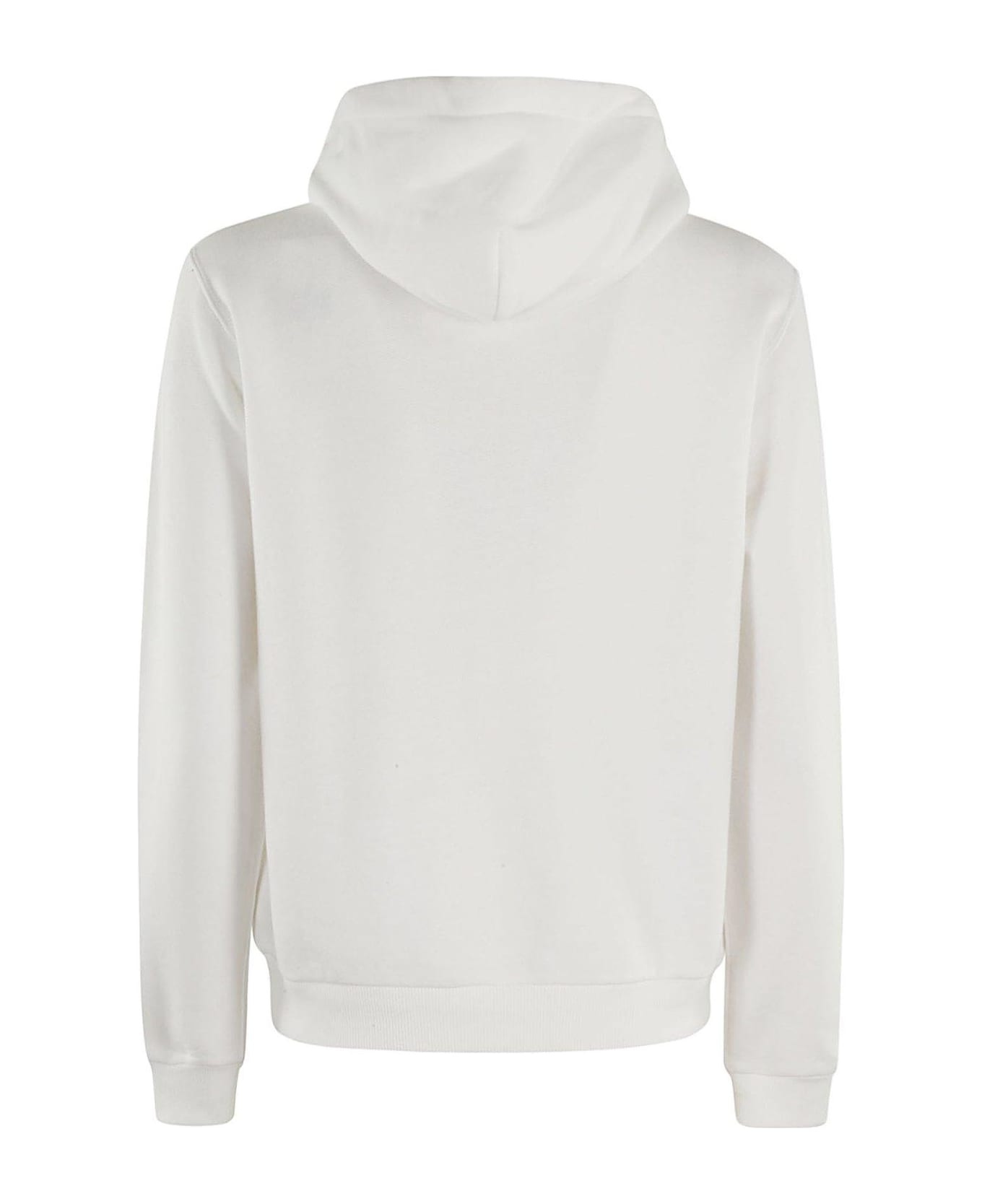 Polo Ralph Lauren Logo Embroidered Zipped Drawstring Hoodie Polo Ralph Lauren - White