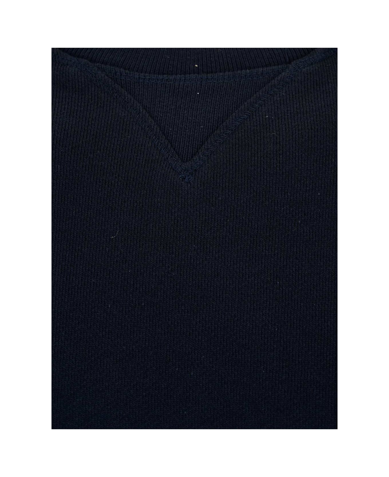 Thom Browne Classic Sweatshirt In Classic Loopback W/ Engineered 4 Bar - Blue フリース