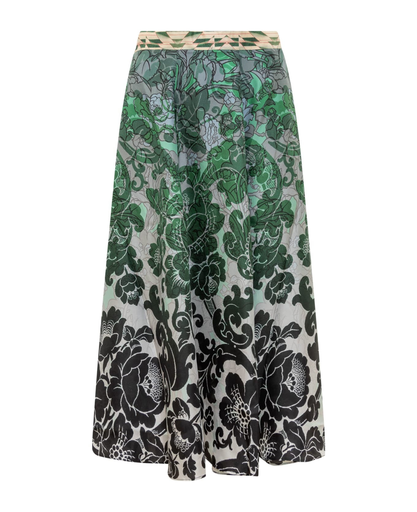 Pierre-Louis Mascia Silk Skirt With Floral Print - FANTASIA